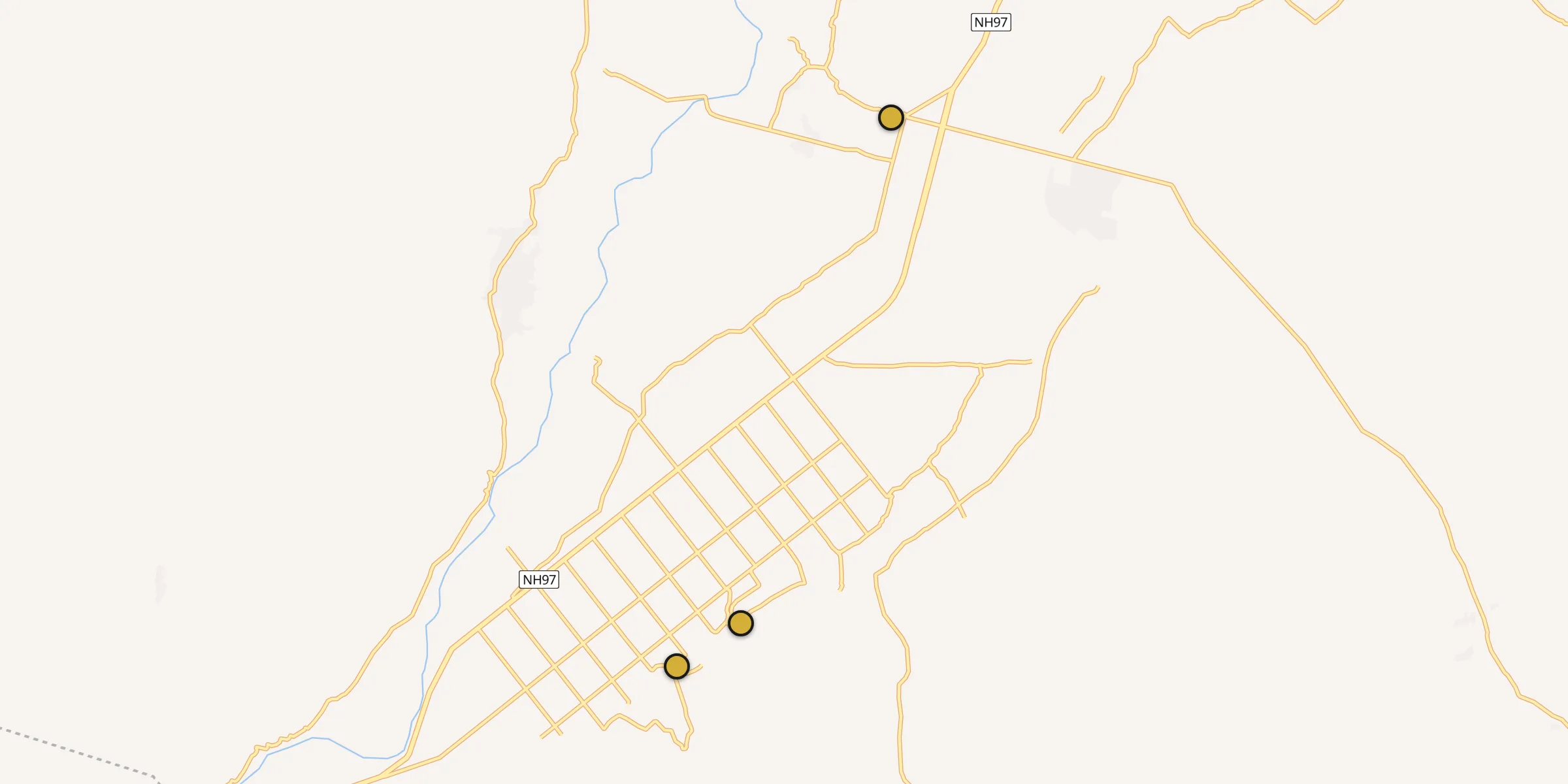 Plan des mosquées à Baghlān : cliquez sur un point pour voir la fiche