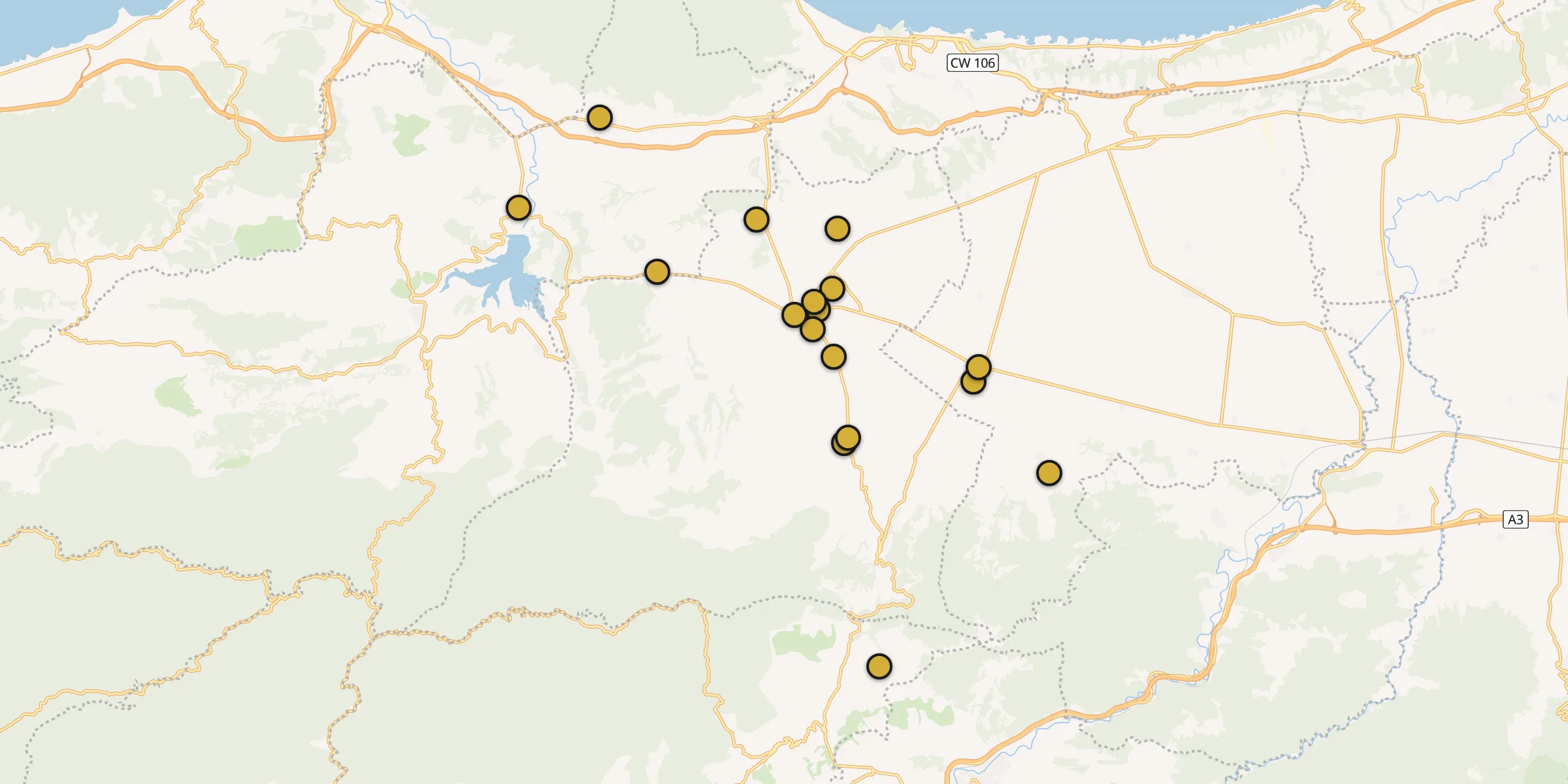 Plan des mosquées à Hadjout : cliquez sur un point pour voir la fiche