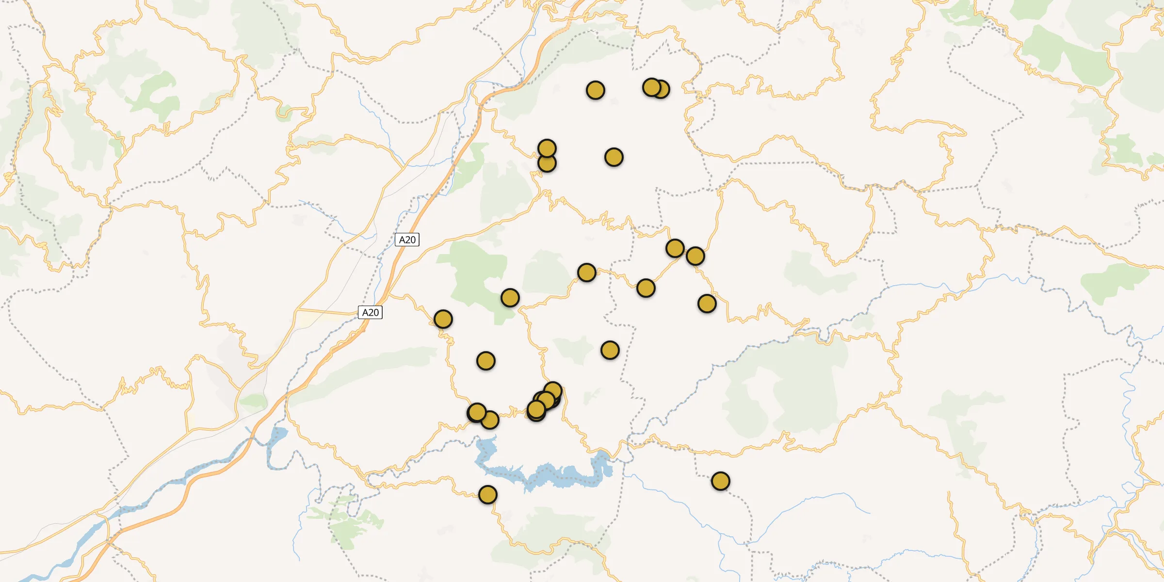 Plan des mosquées à Seddouk : cliquez sur un point pour voir la fiche
