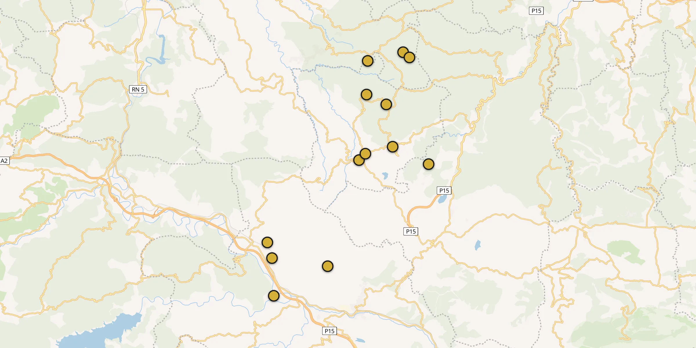 Plan des mosquées à Tizi Gheniff : cliquez sur un point pour voir la fiche