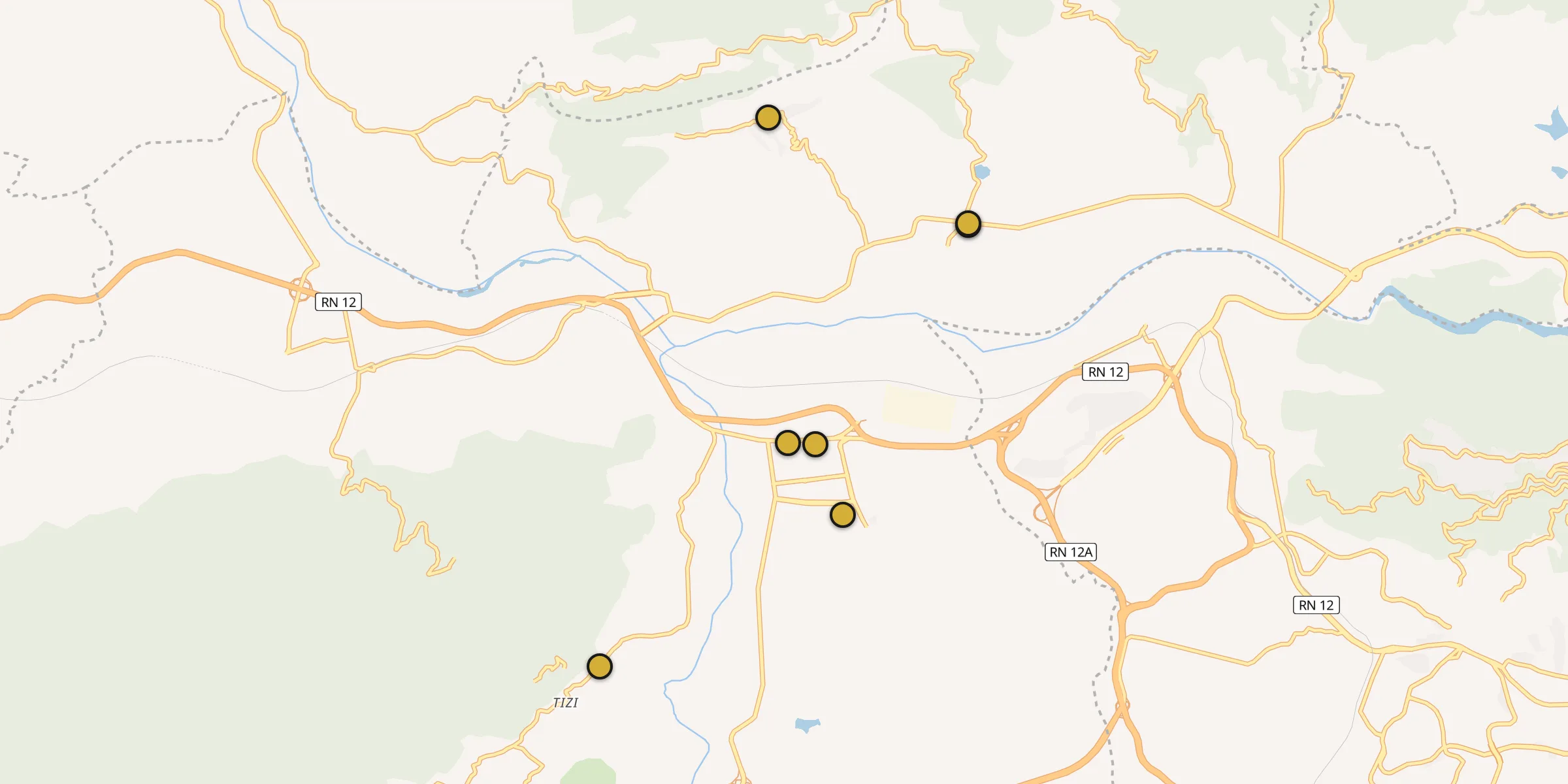 Plan des mosquées à Draa Ben Khedda : cliquez sur un point pour voir la fiche