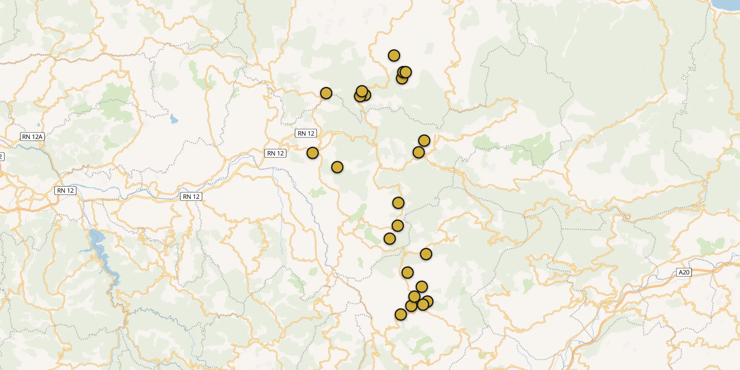 Plan des mosquées à Azazga : cliquez sur un point pour voir la fiche