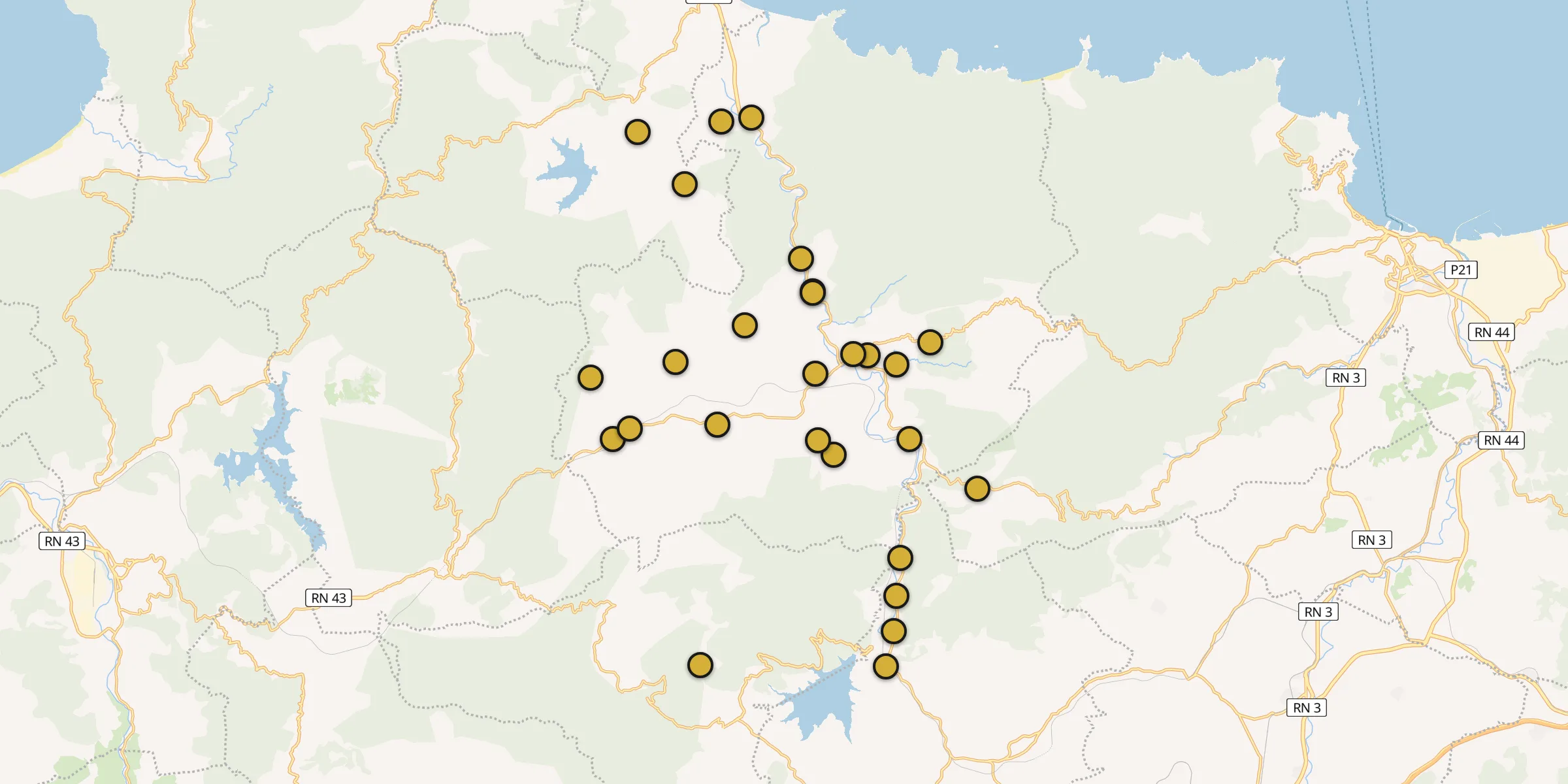 Plan des mosquées à Tamalous : cliquez sur un point pour voir la fiche