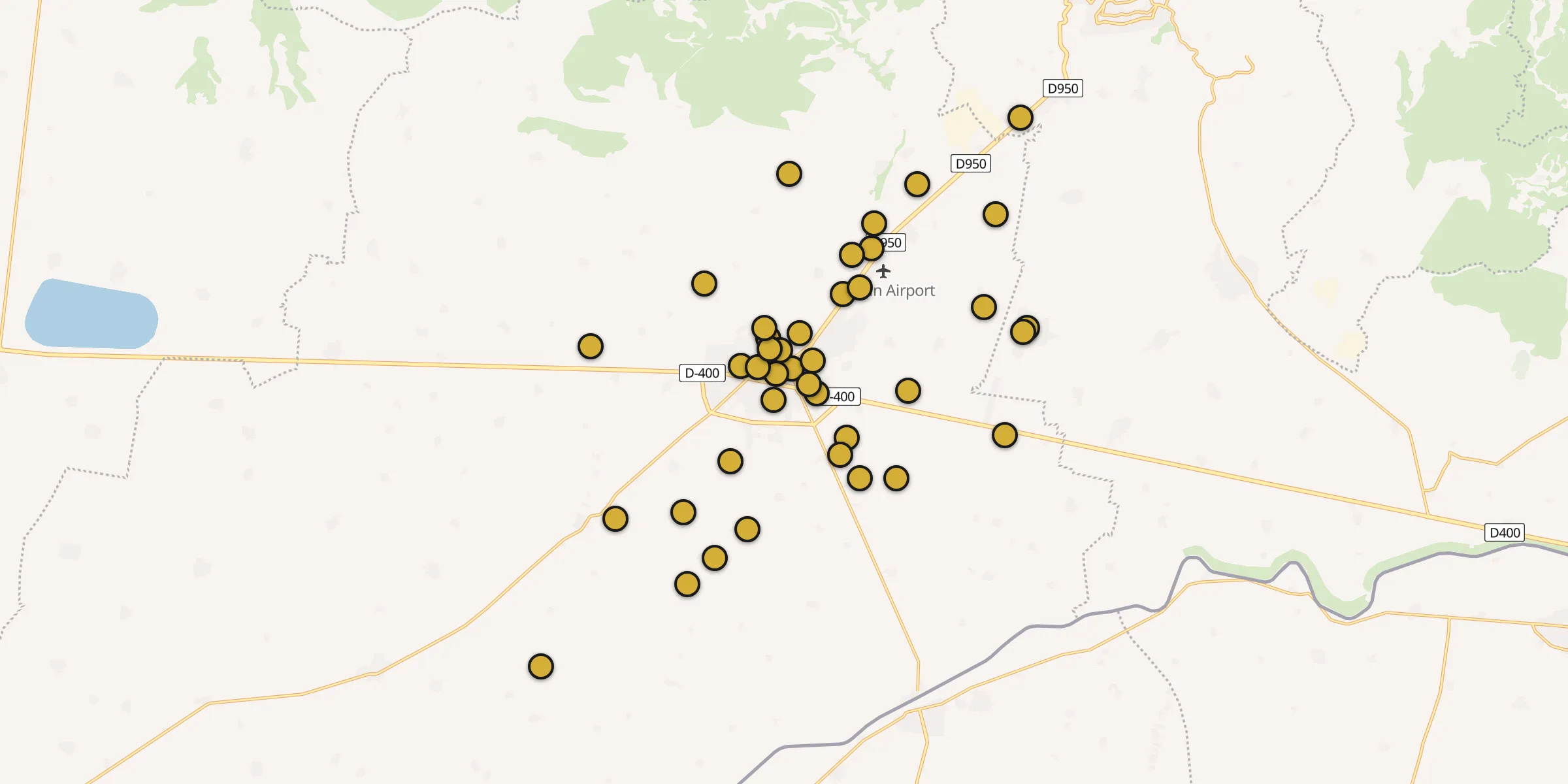 Plan des mosquées à Kızıltepe : cliquez sur un point pour voir la fiche