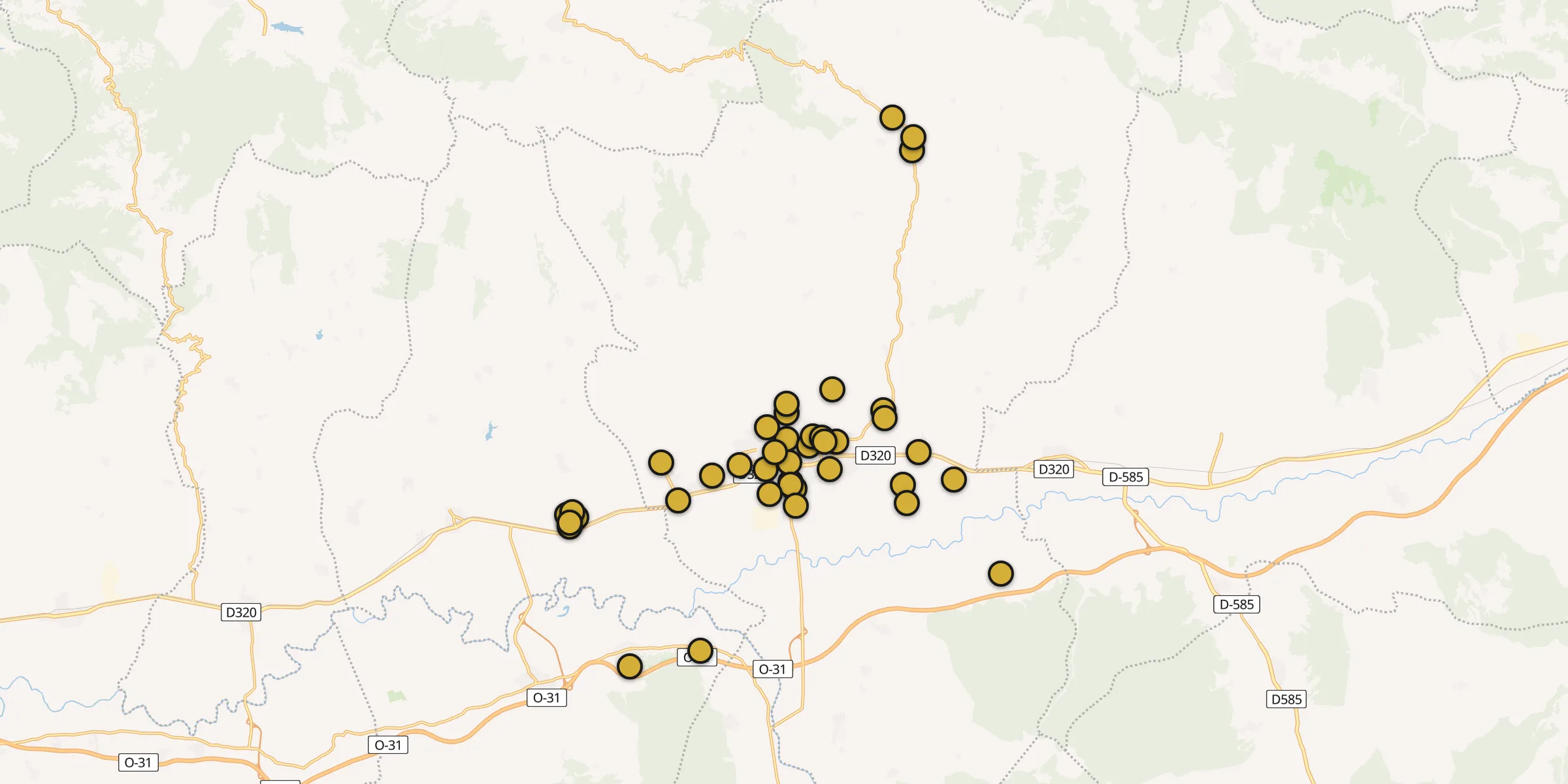 Plan des mosquées à Nazilli : cliquez sur un point pour voir la fiche