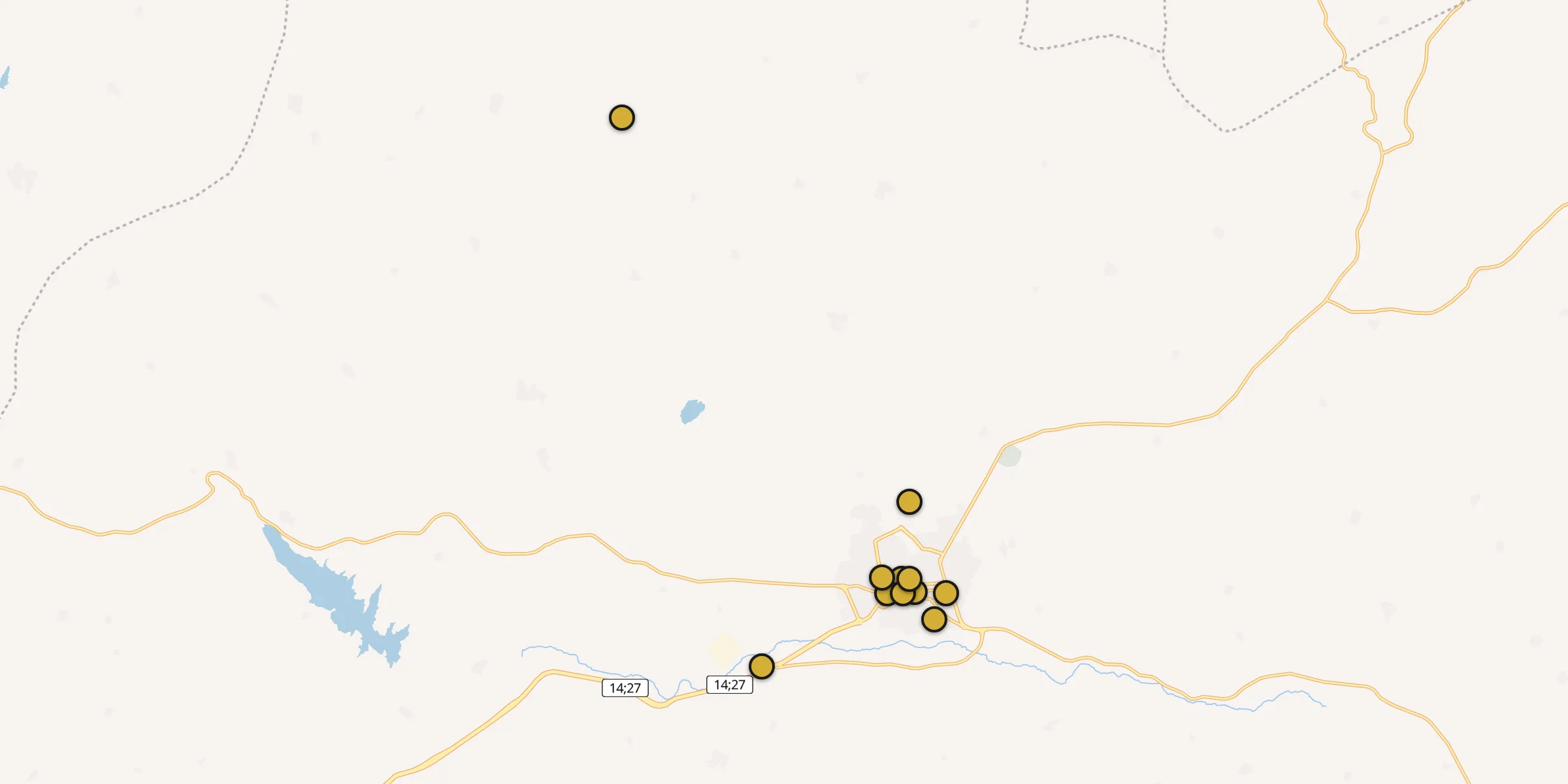 Plan des mosquées à Ahar : cliquez sur un point pour voir la fiche