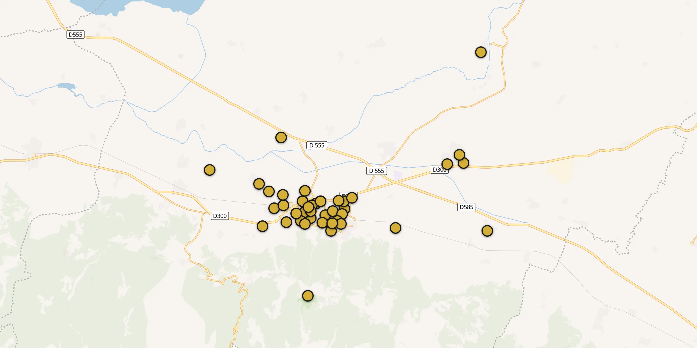 Plan des mosquées à Salihli : cliquez sur un point pour voir la fiche