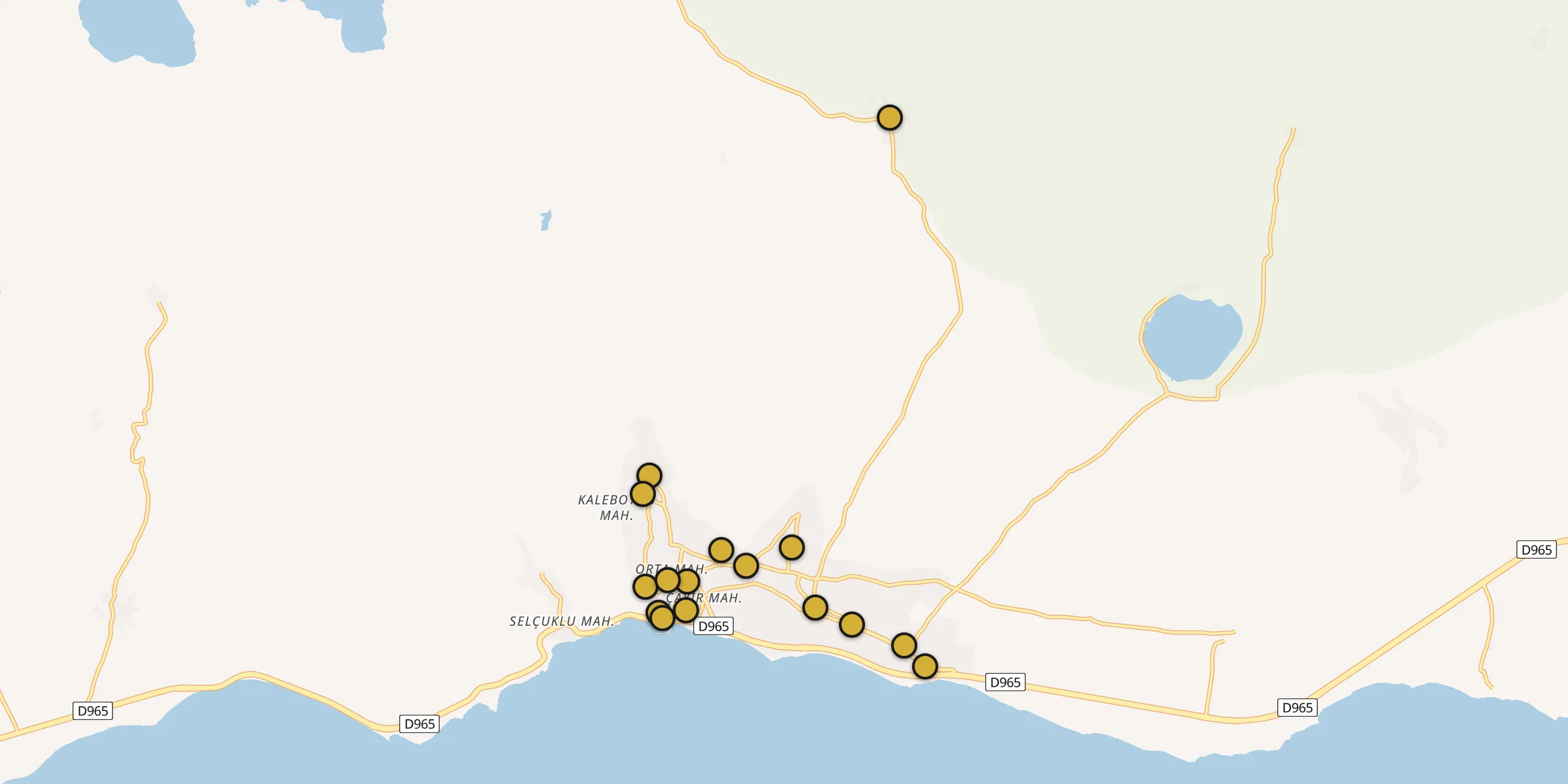 Plan des mosquées à Adilcevaz : cliquez sur un point pour voir la fiche