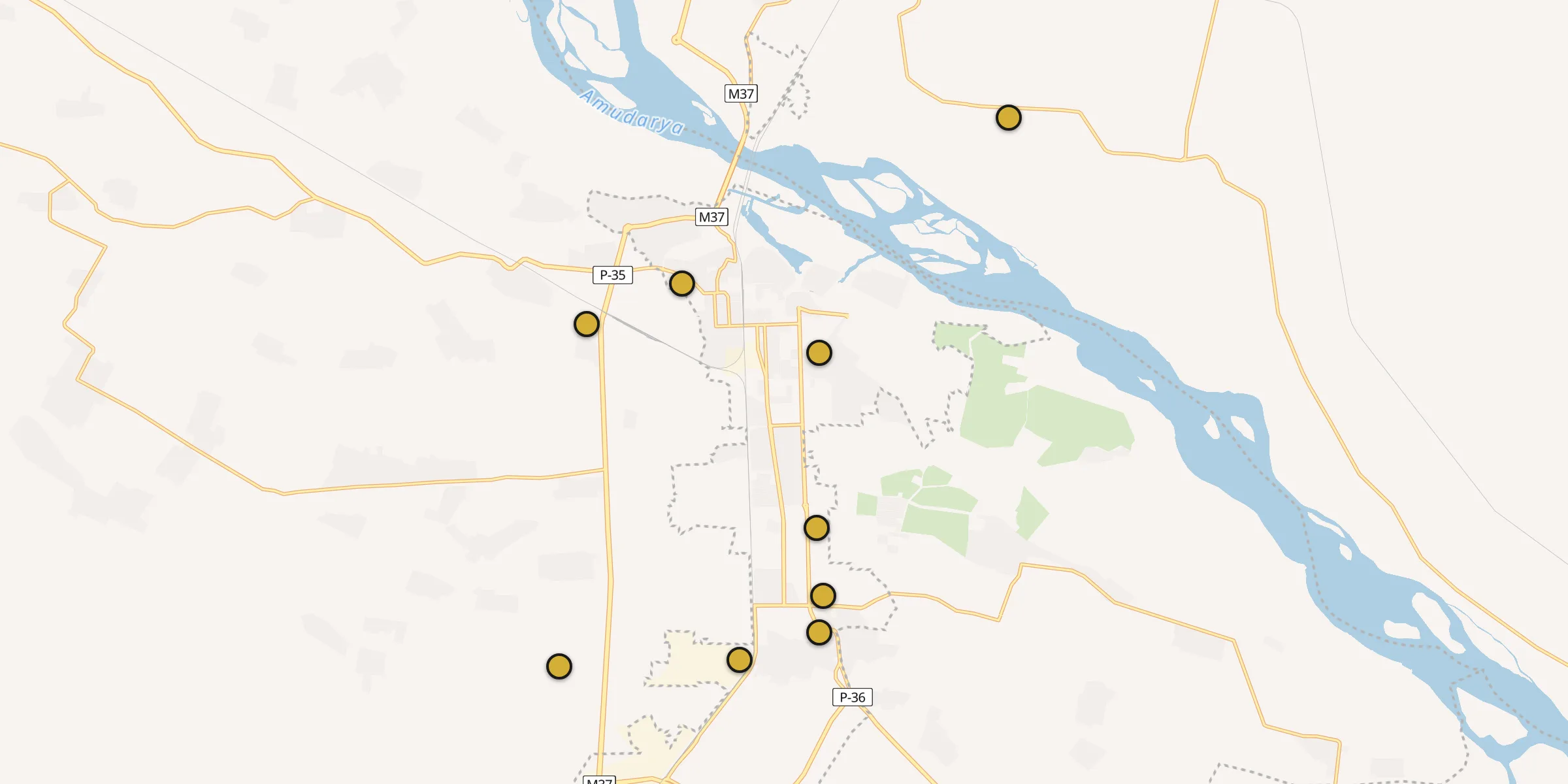 Carte des mosquées à Türkmenabat