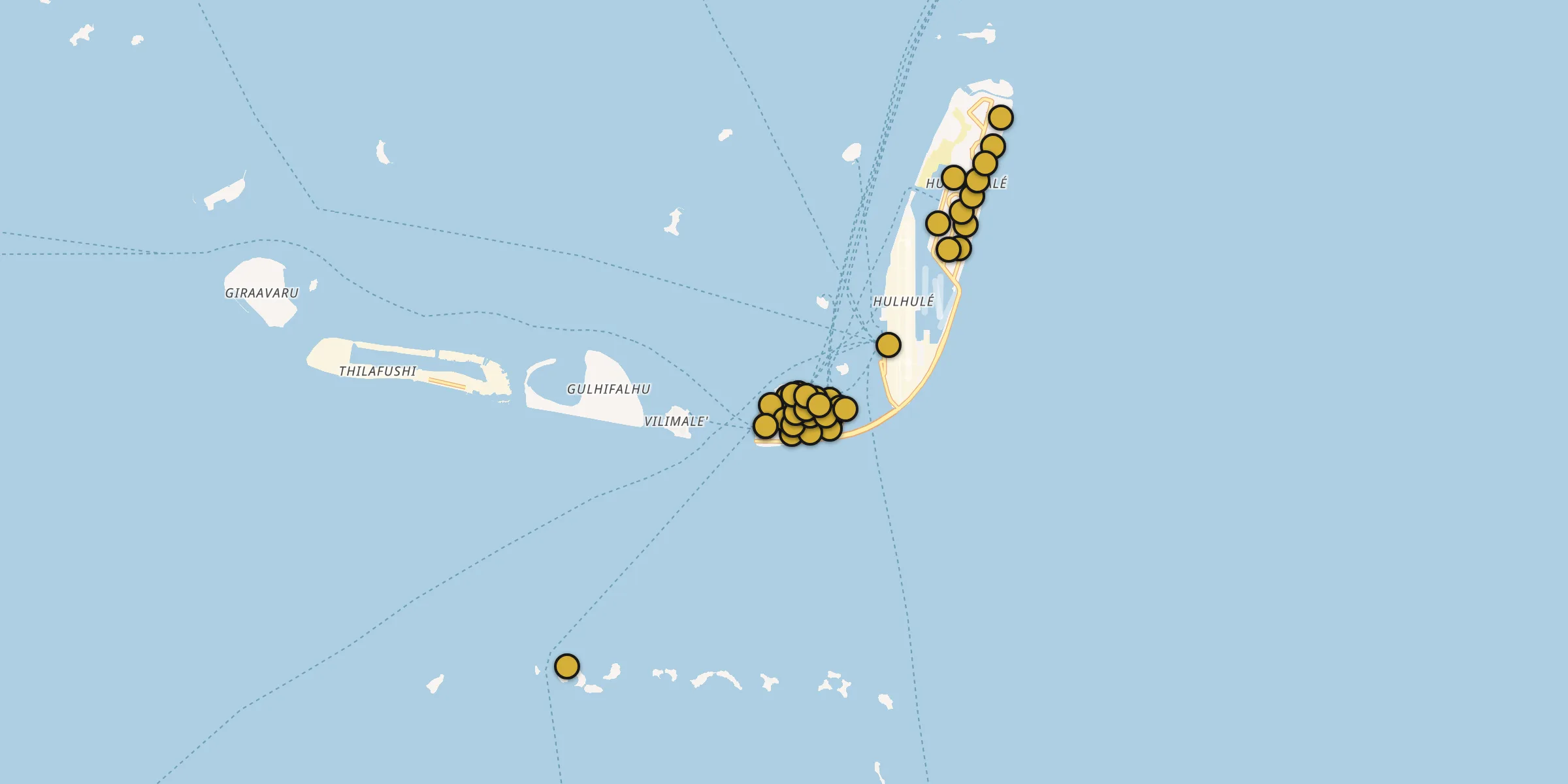 Carte des mosquées à Malé