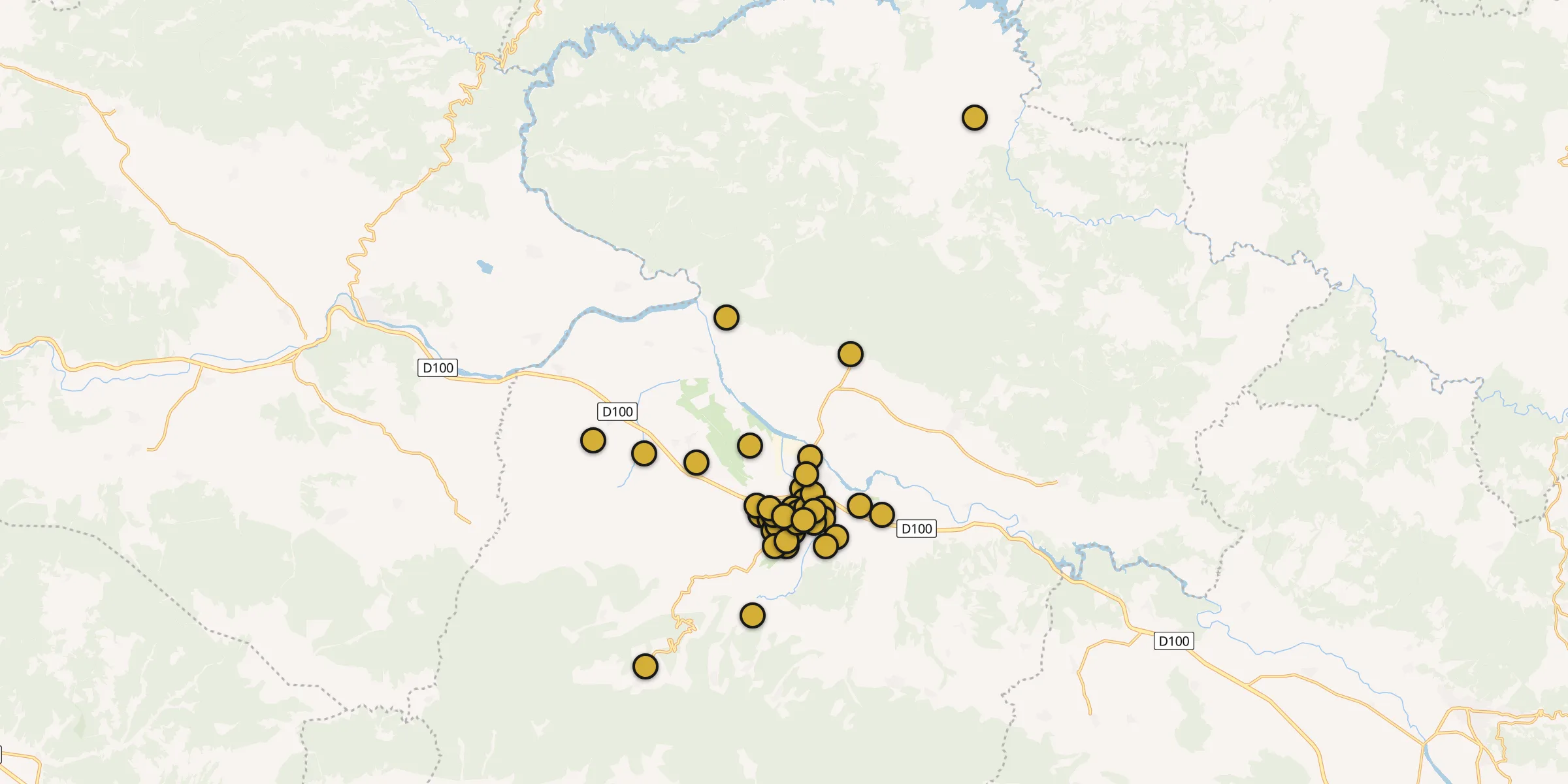 Plan des mosquées à Erbaa : cliquez sur un point pour voir la fiche