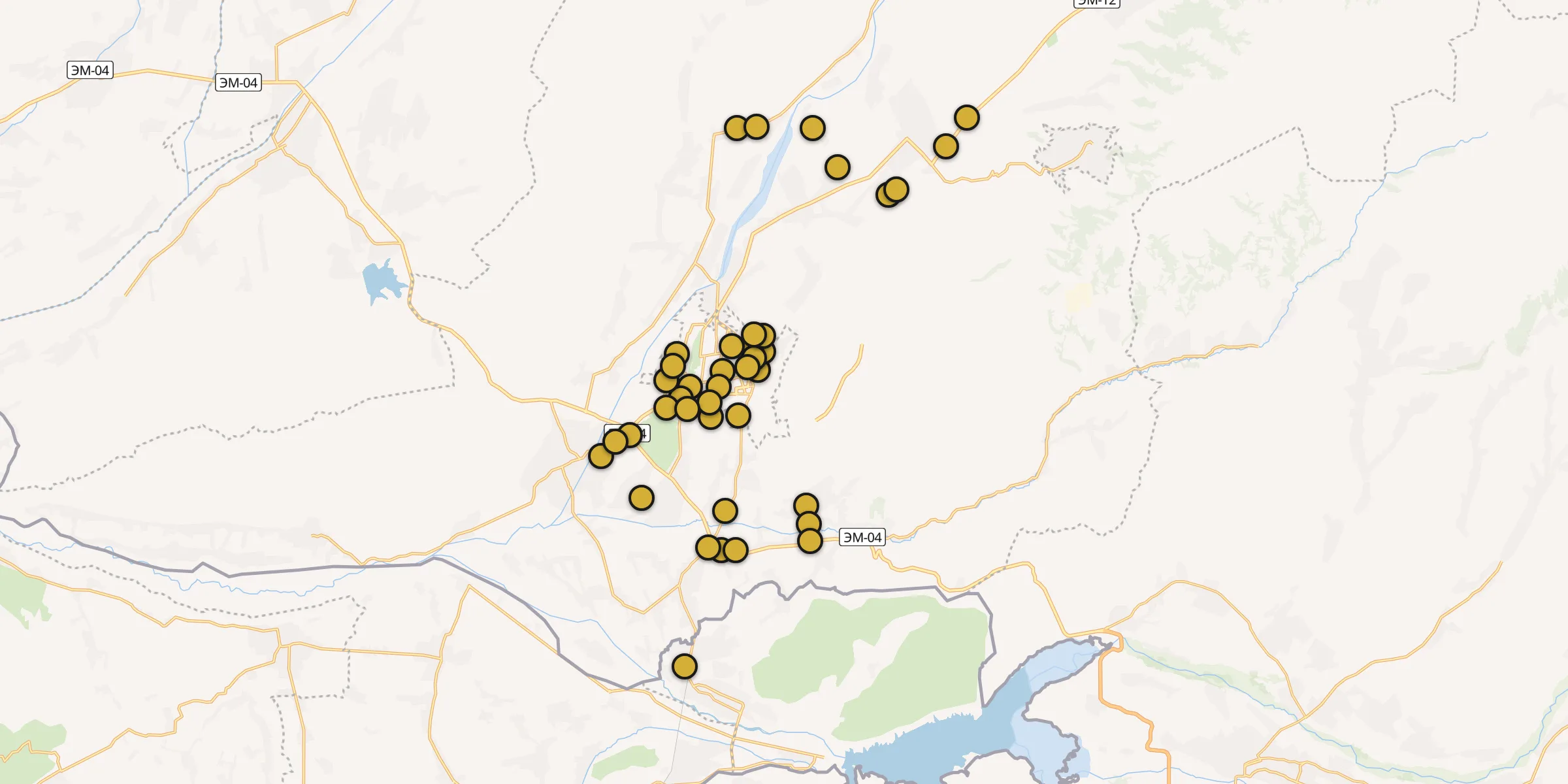 Carte des mosquées à Djalalabad