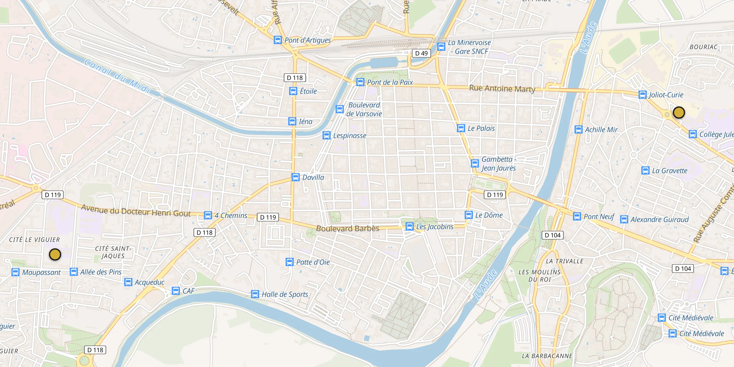 Carte des mosquées {aville}