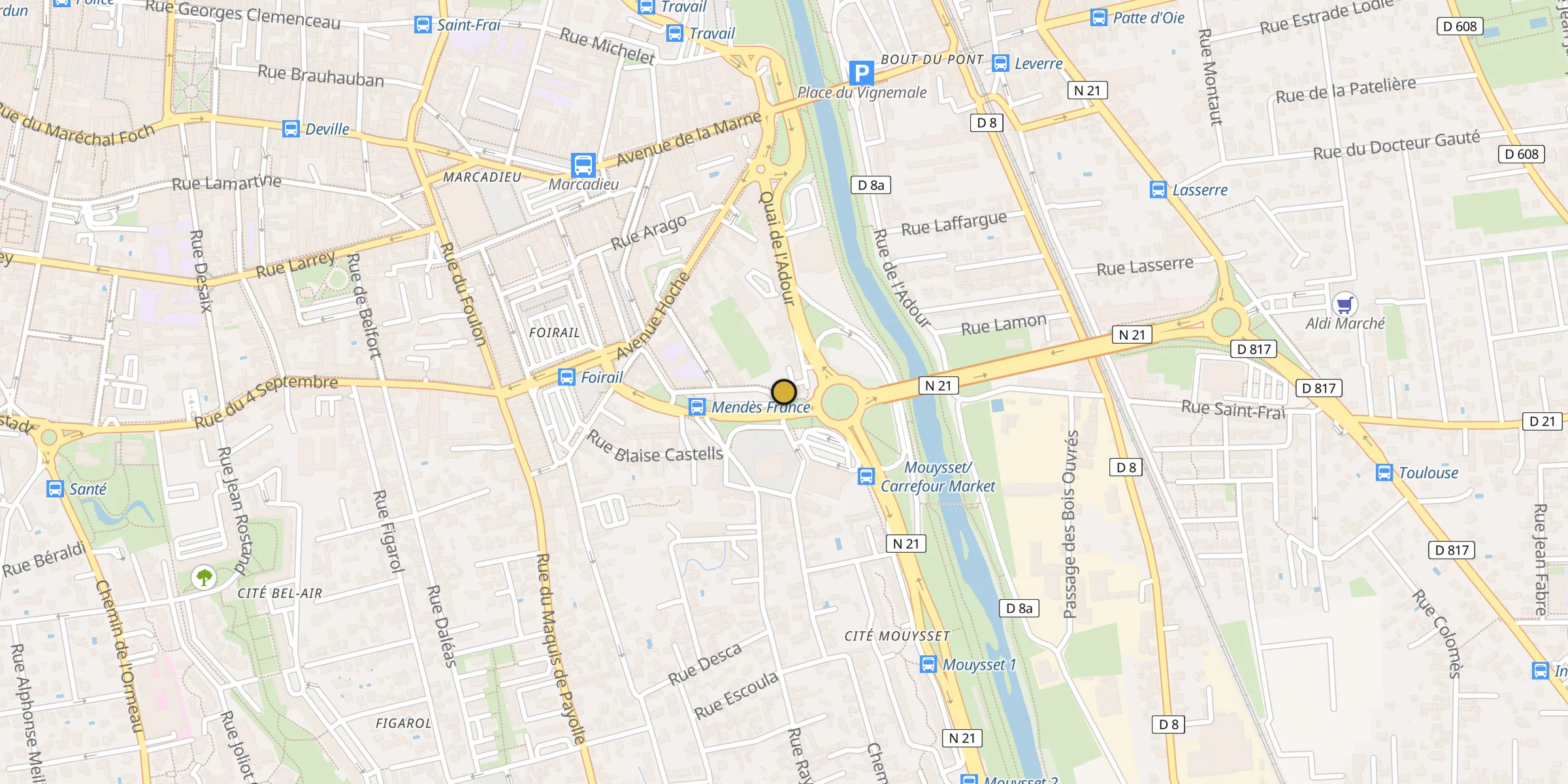 Carte des mosquées à Tarbes