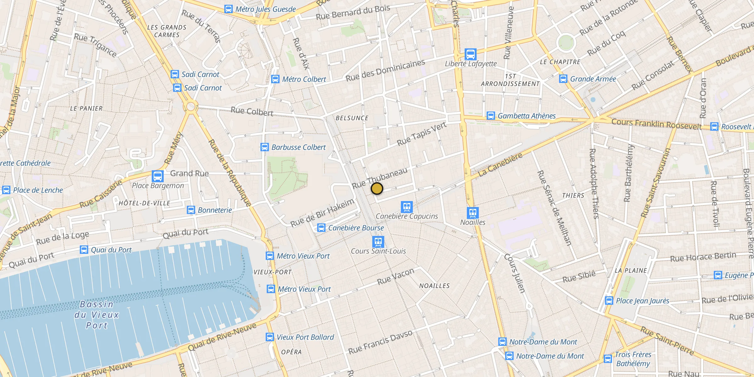 Carte des mosquées à Belsunce