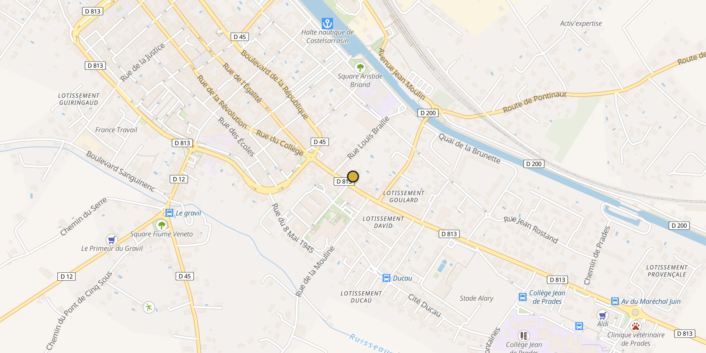 Carte des mosquées à Castelsarrasin