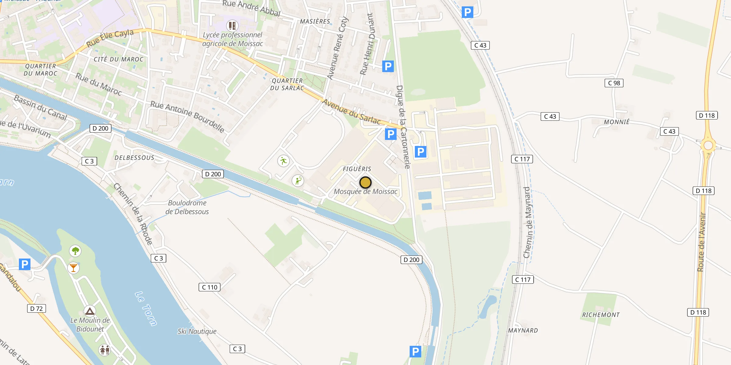 Carte des mosquées {aville}