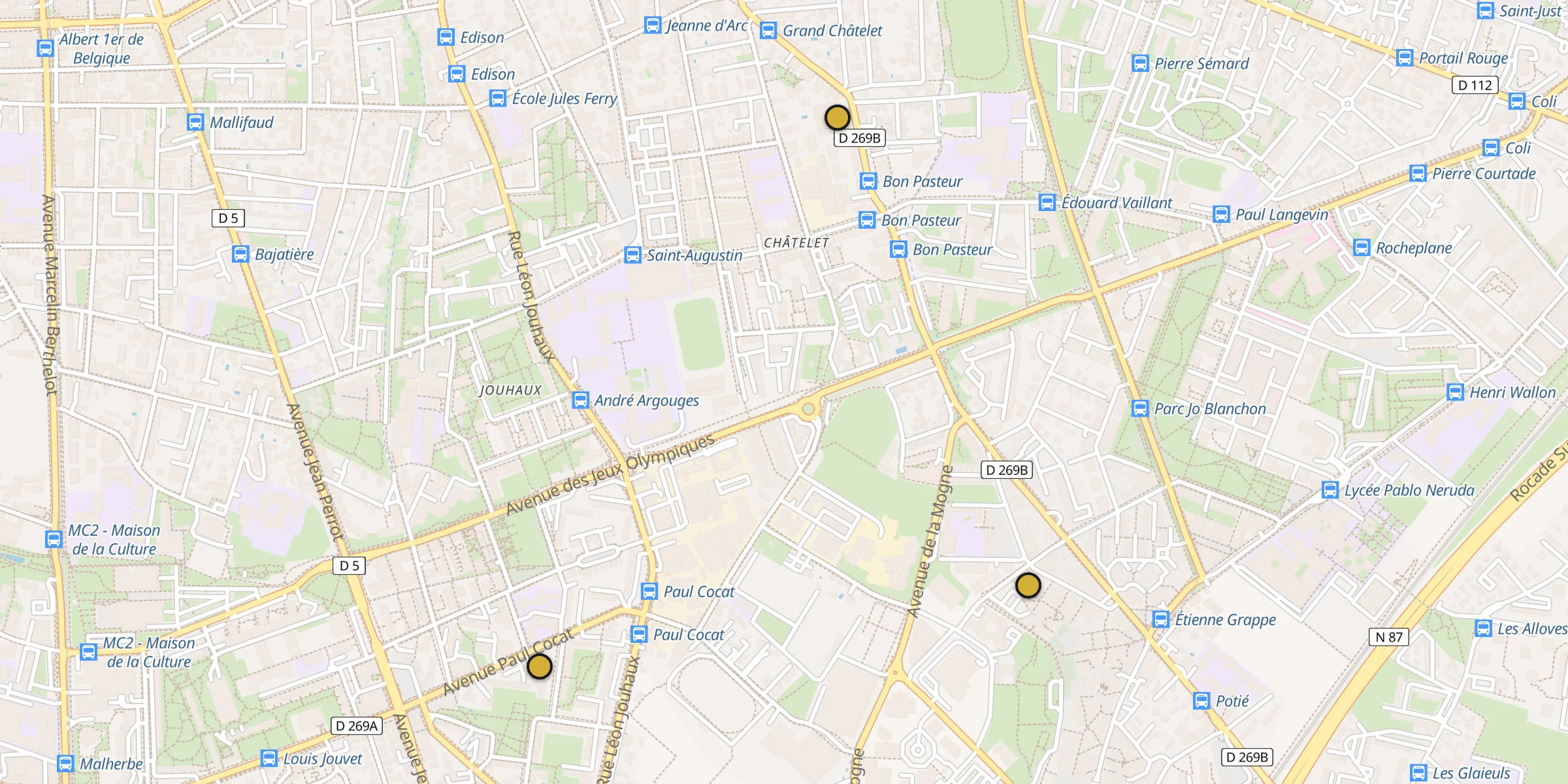 Carte des mosquées {aville}