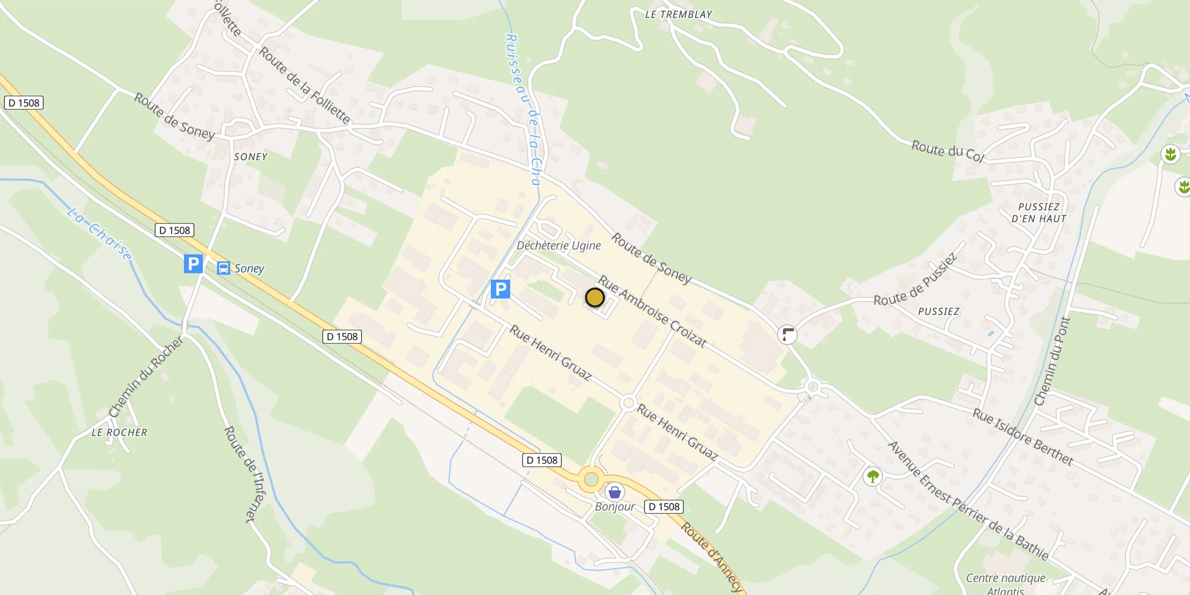 Carte des mosquées à Ugine