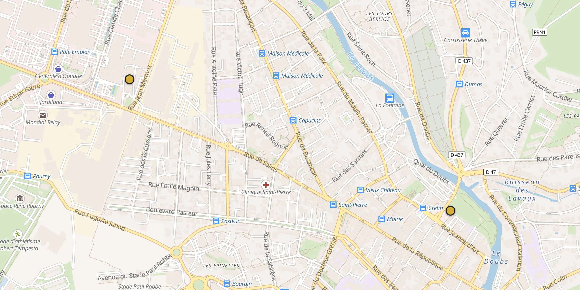 Carte des mosquées {aville}