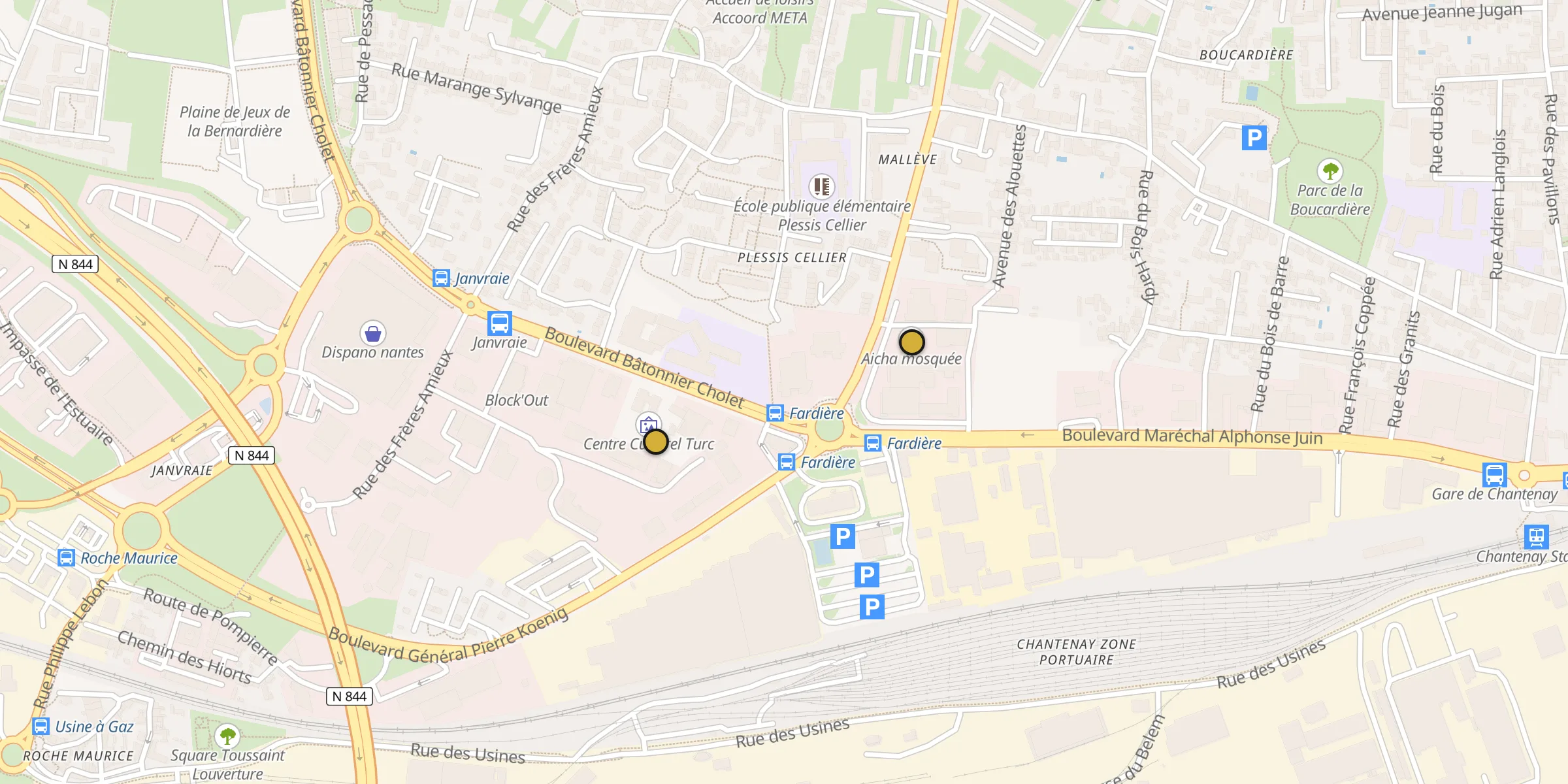 Carte des mosquées {aville}
