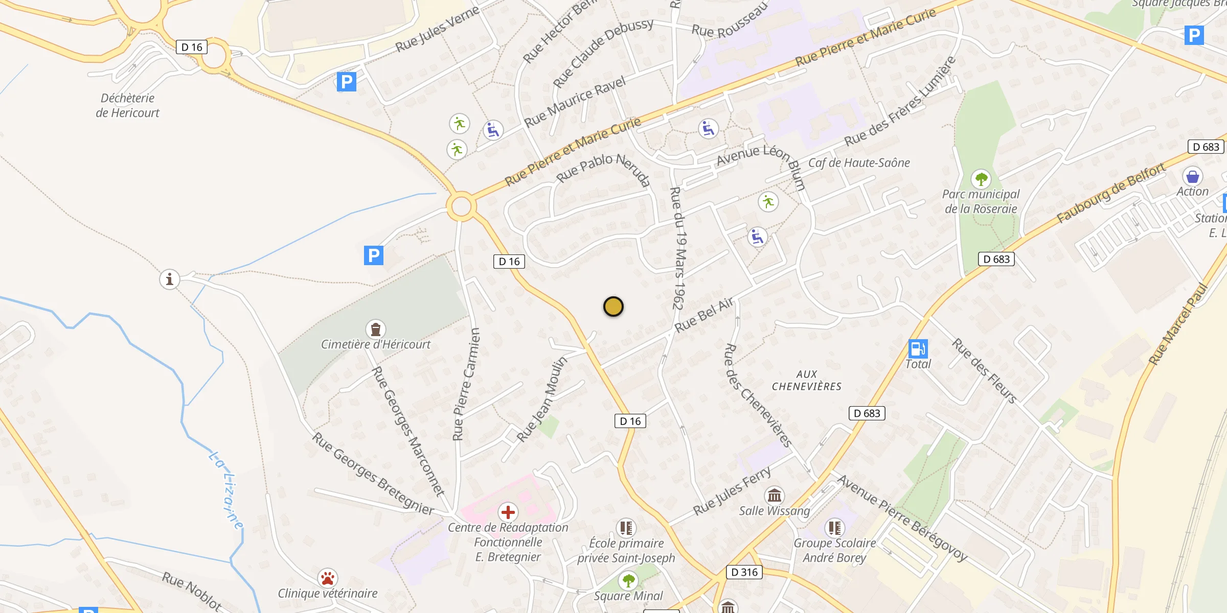 Carte des mosquées à Héricourt