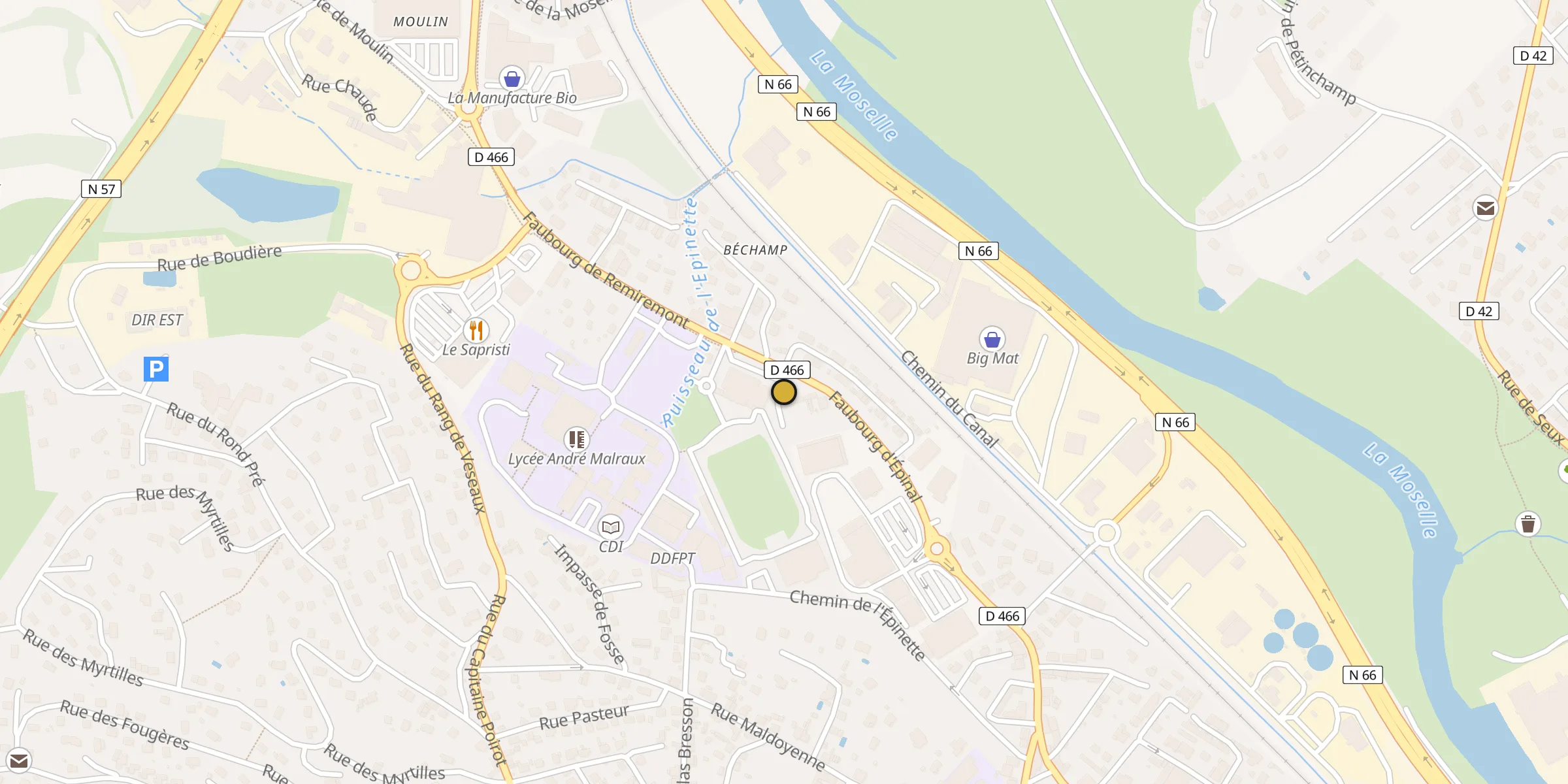 Carte des mosquées à Remiremont