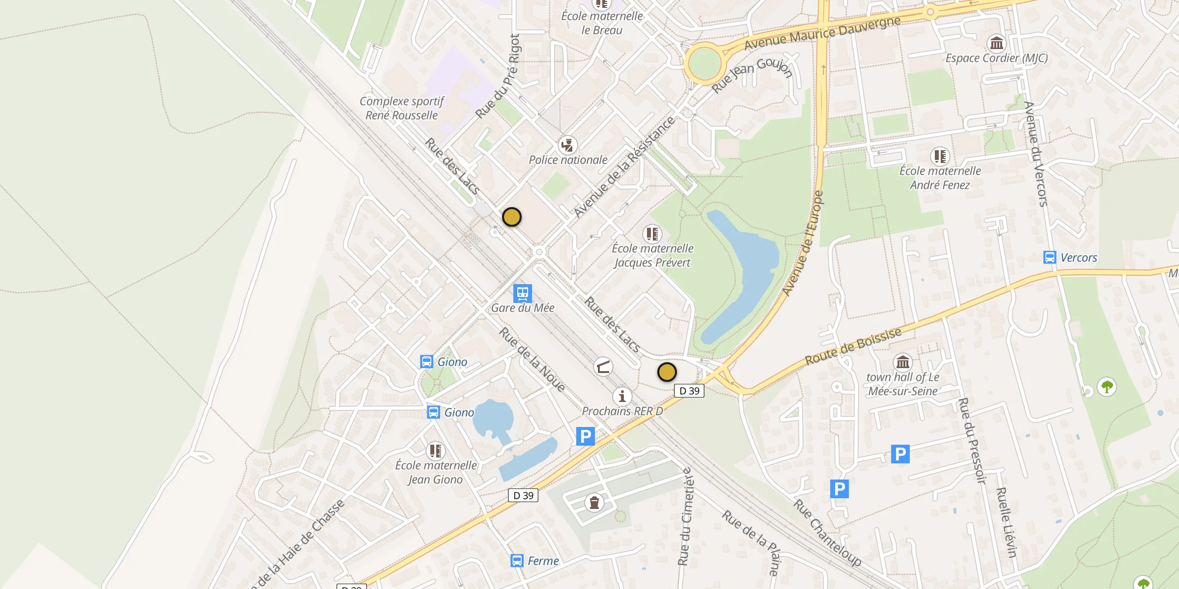 Carte des mosquées au Mée-sur-Seine