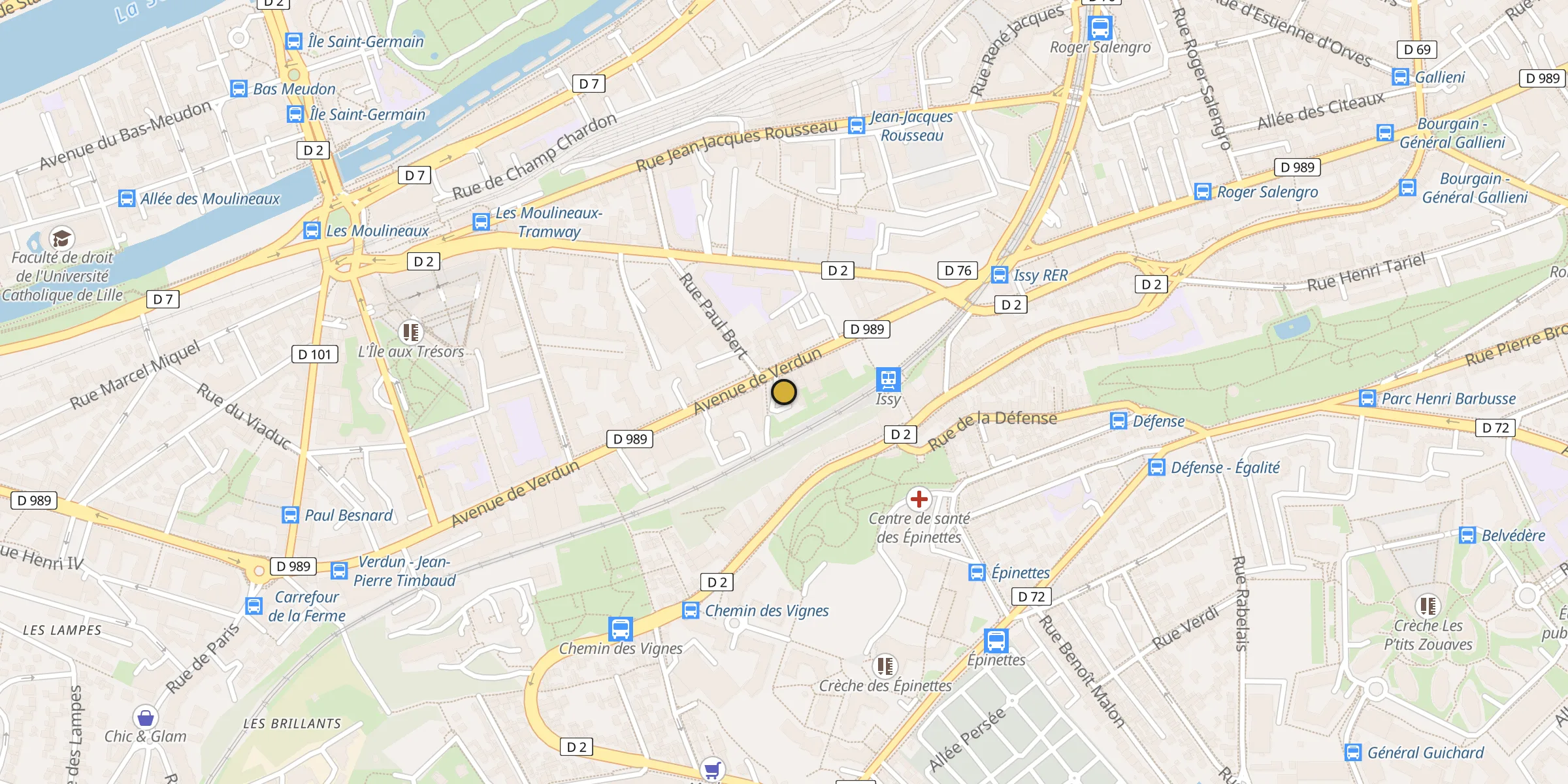 Carte des mosquées à Issy-les-Moulineaux