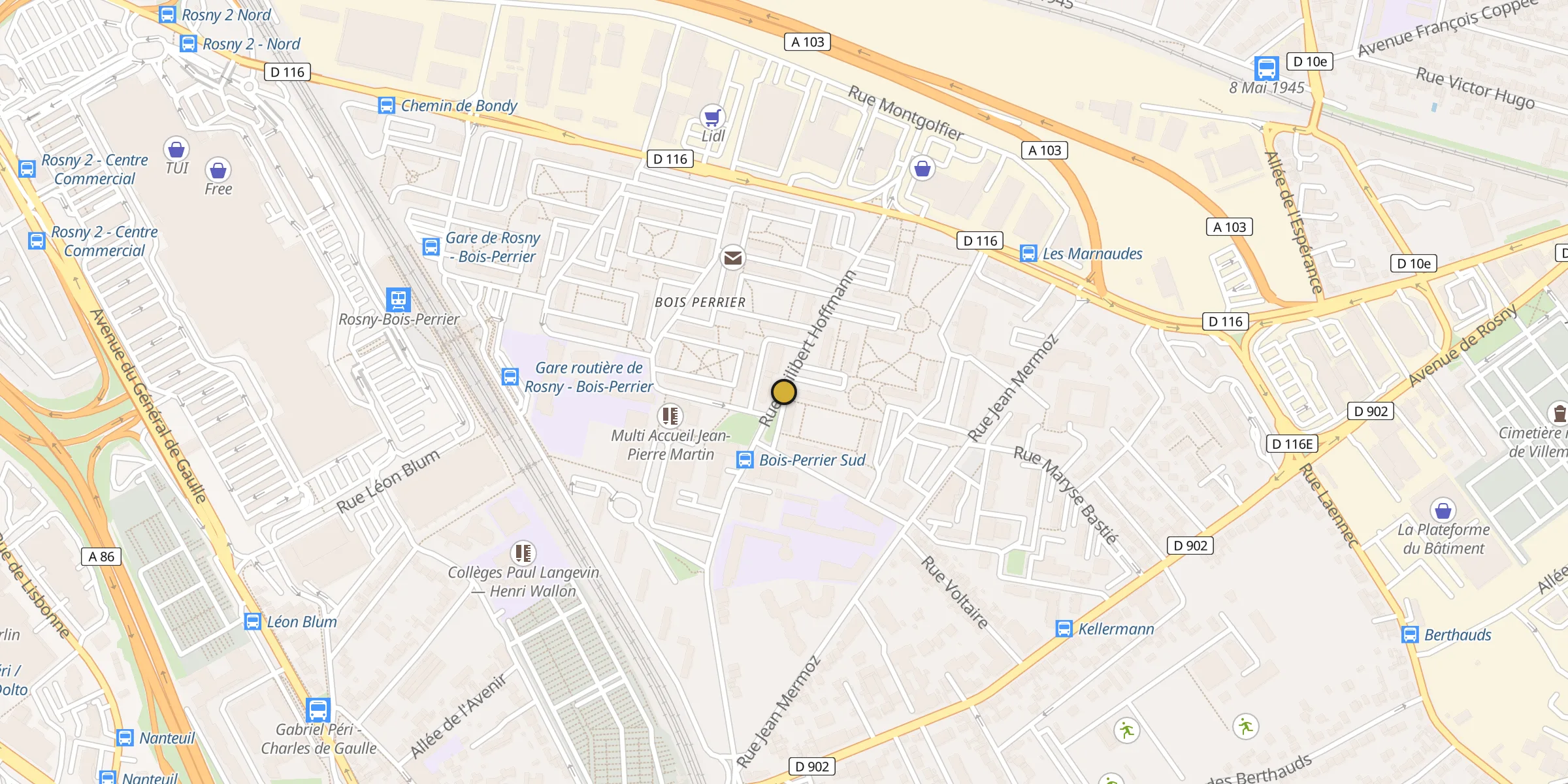 Carte des mosquées à Rosny-sous-Bois