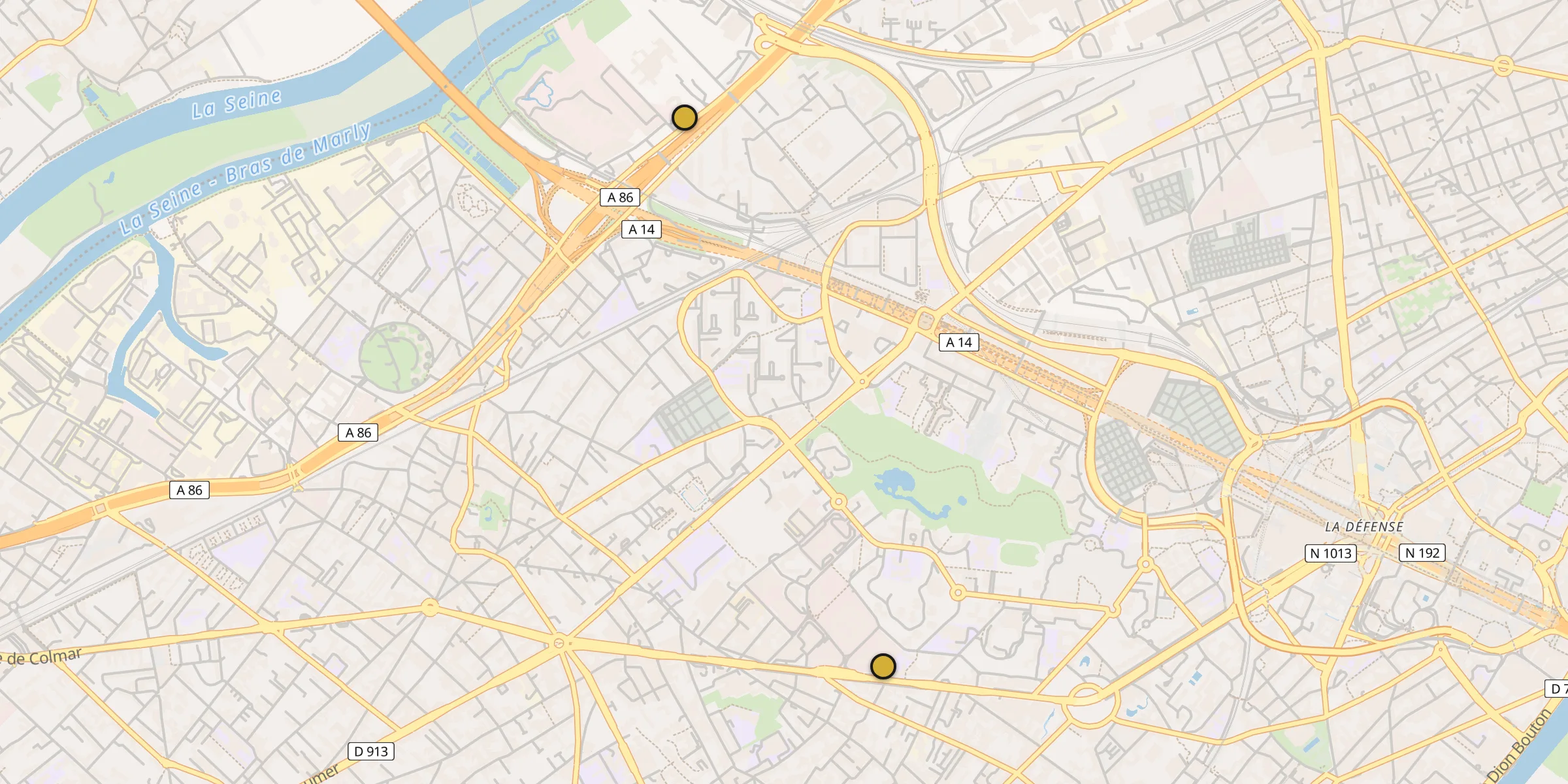 Carte des mosquées à Nanterre