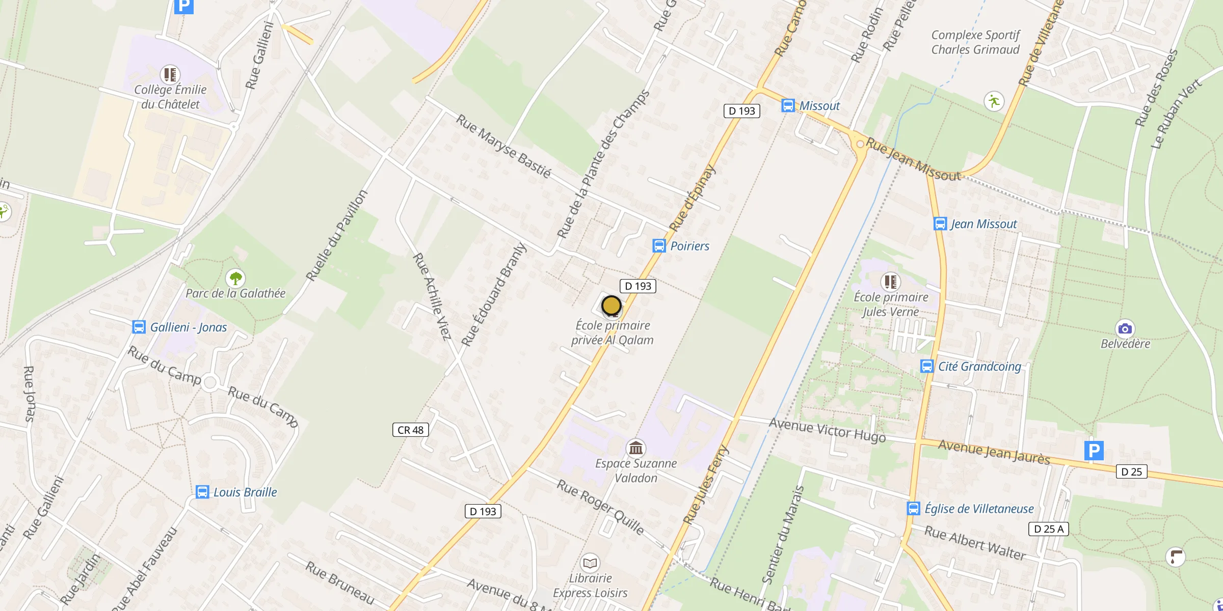 Carte des mosquées à Villetaneuse