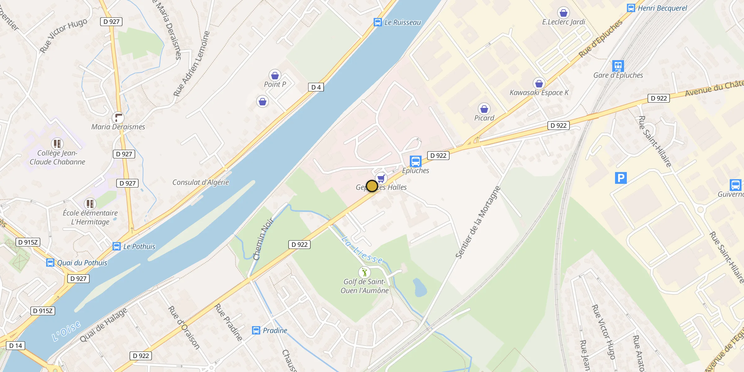 Carte des mosquées à Pontoise