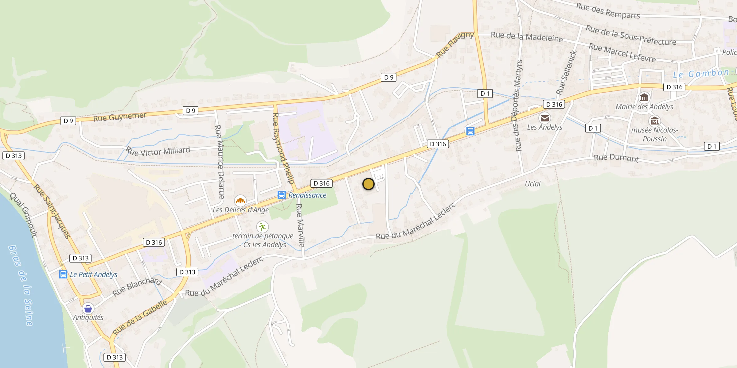 Carte des mosquées aux Andelys