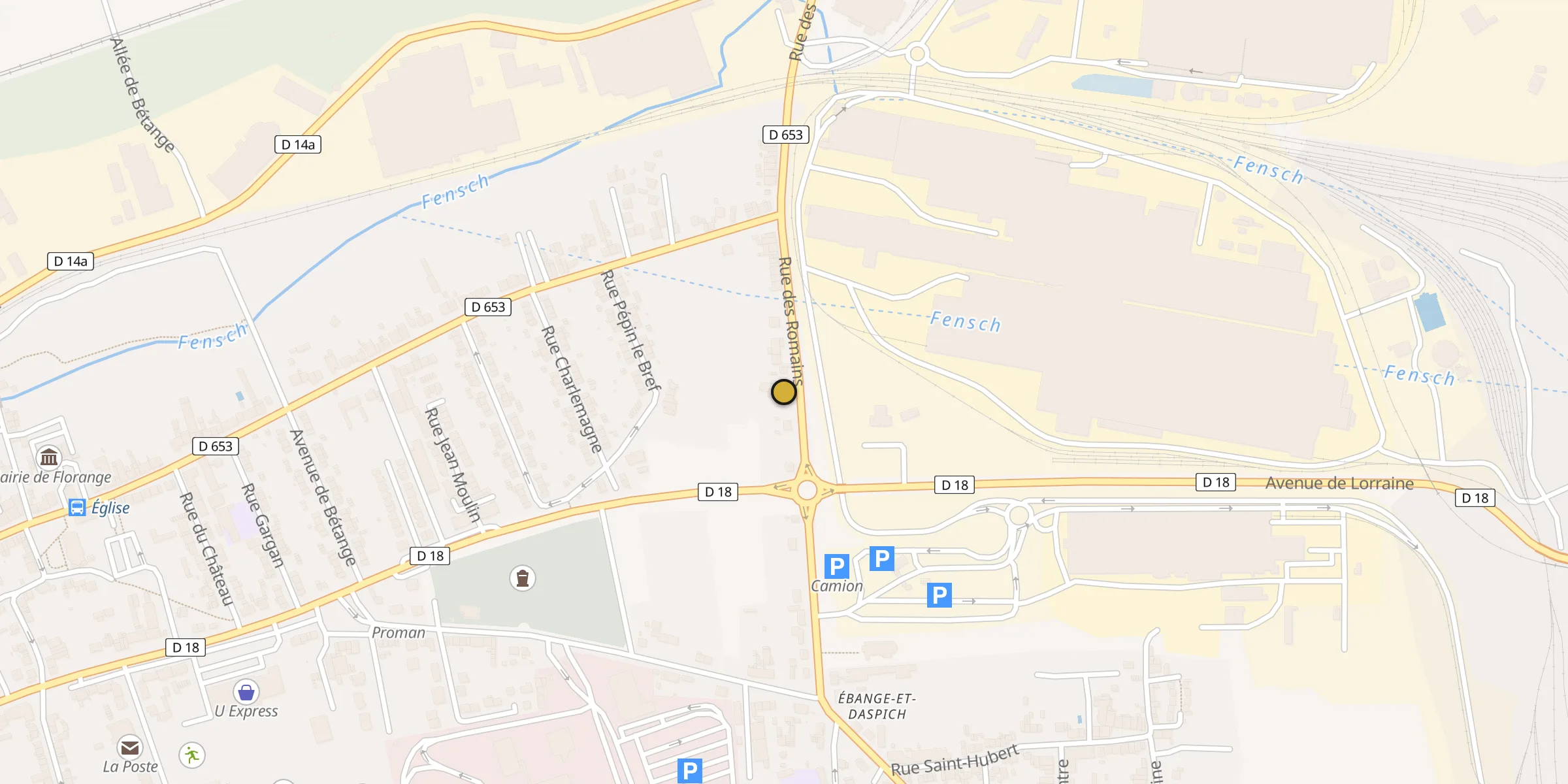 Carte des mosquées à Florange