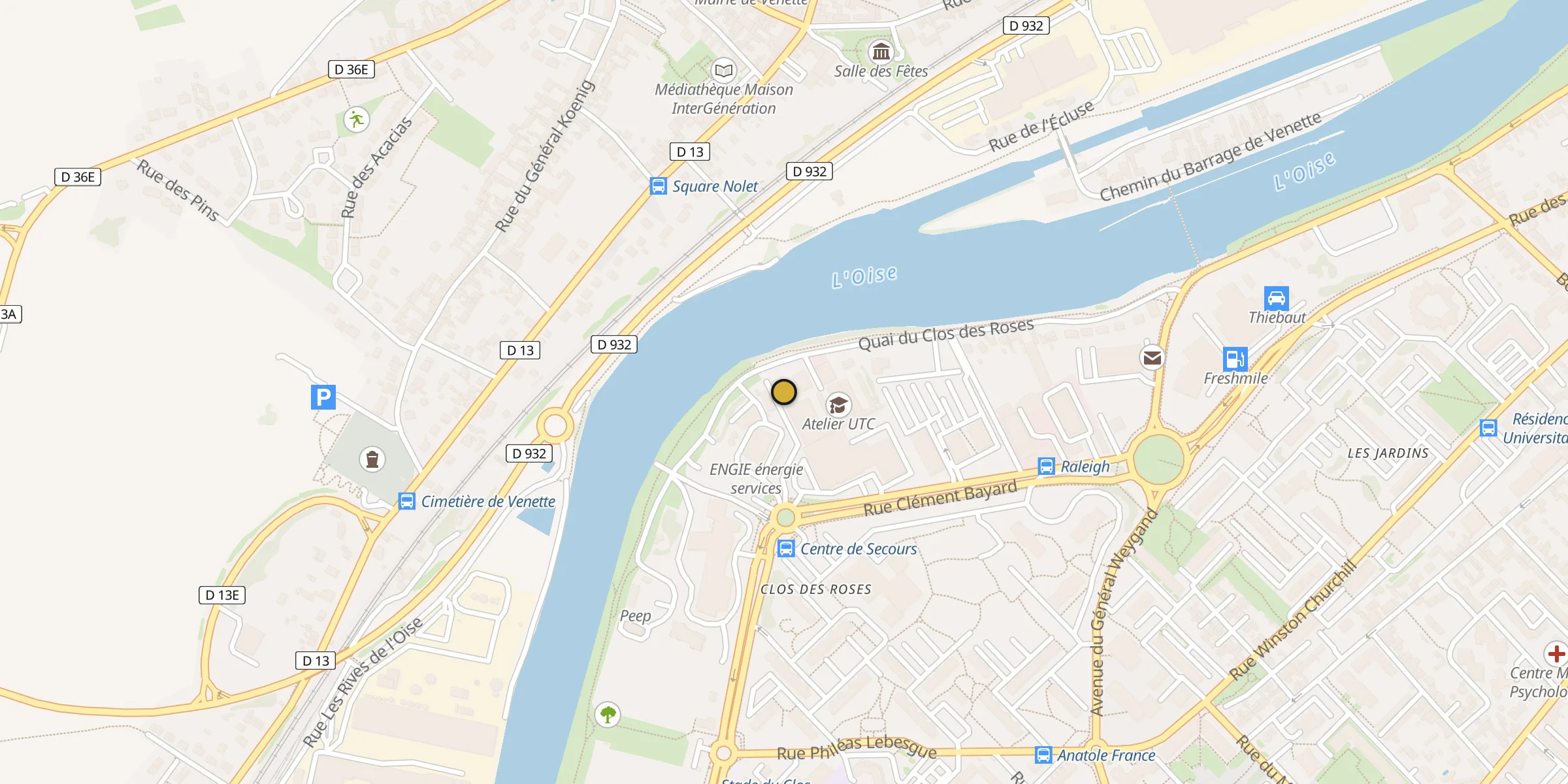 Carte des mosquées à Venette