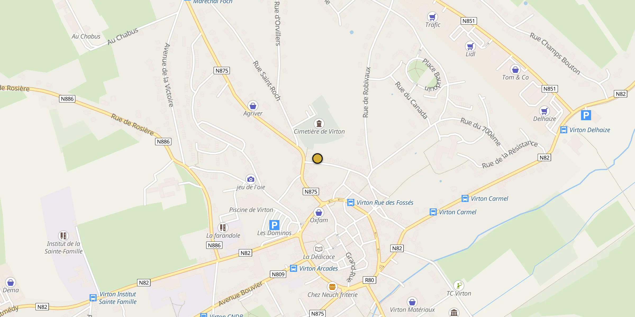 Carte des mosquées à Virton
