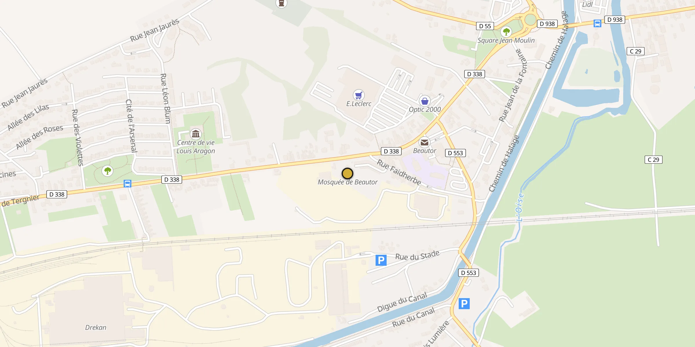 Carte des mosquées {aville}