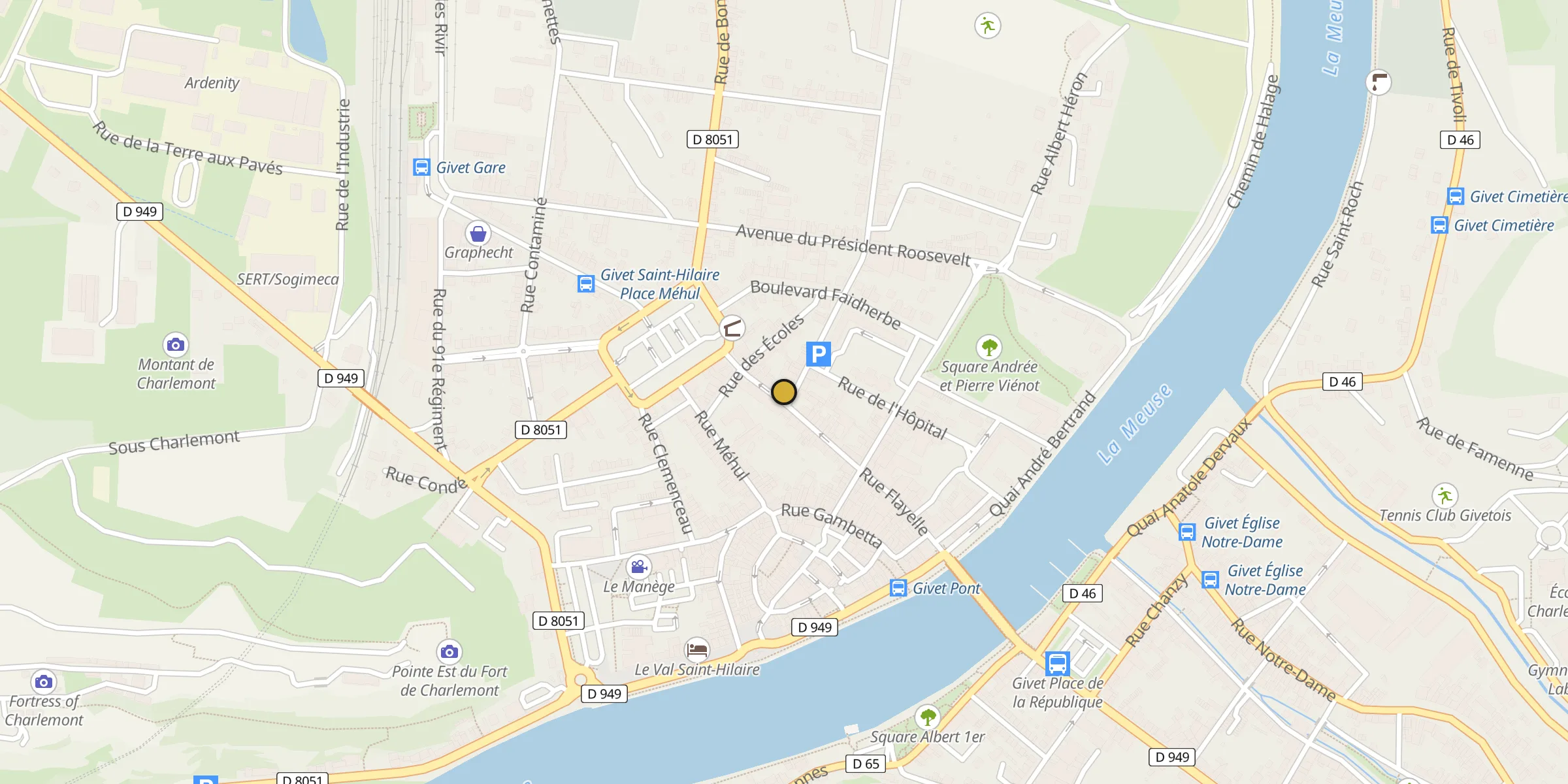 Carte des mosquées à Givet