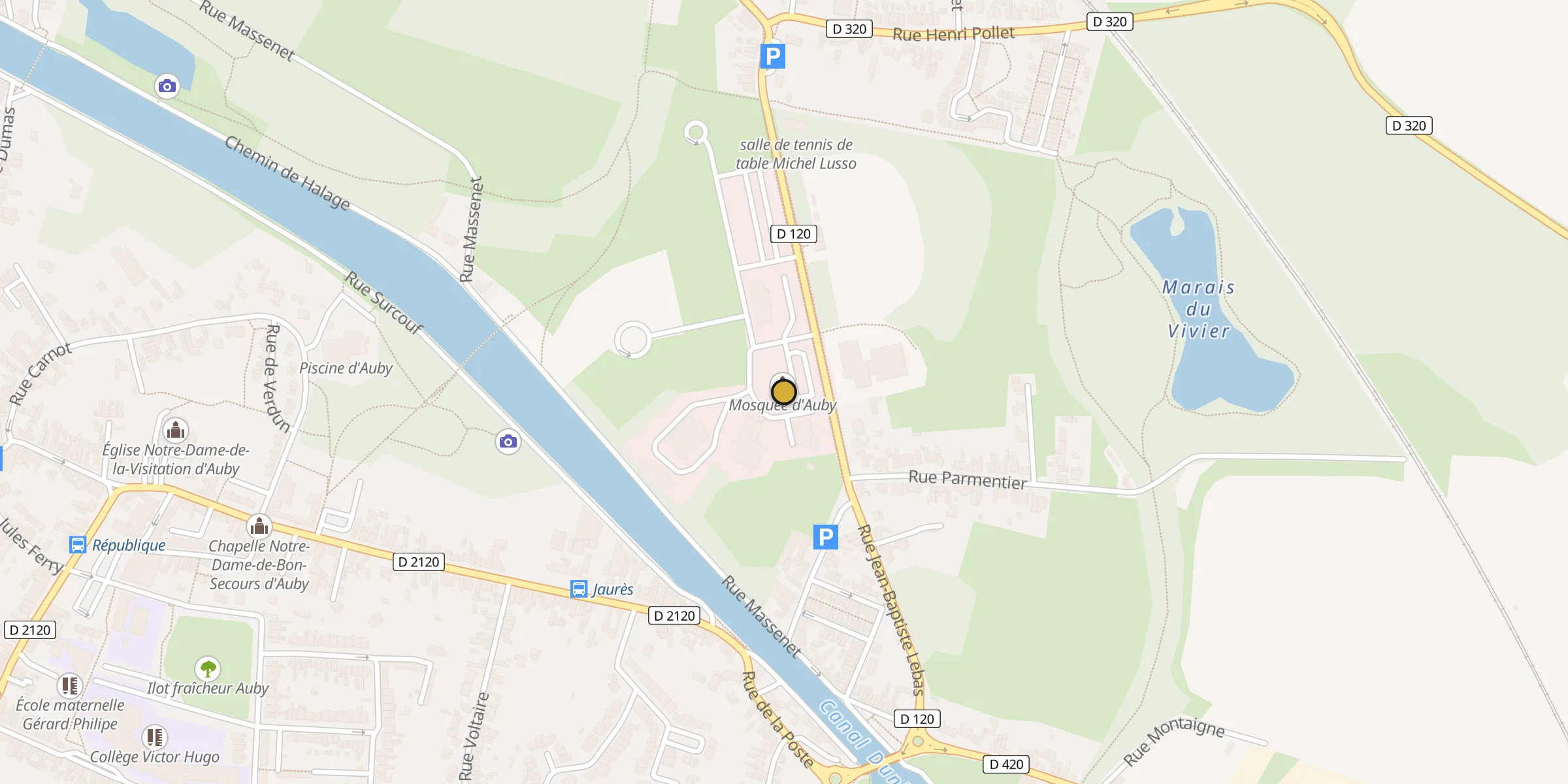 Carte des mosquées {aville}