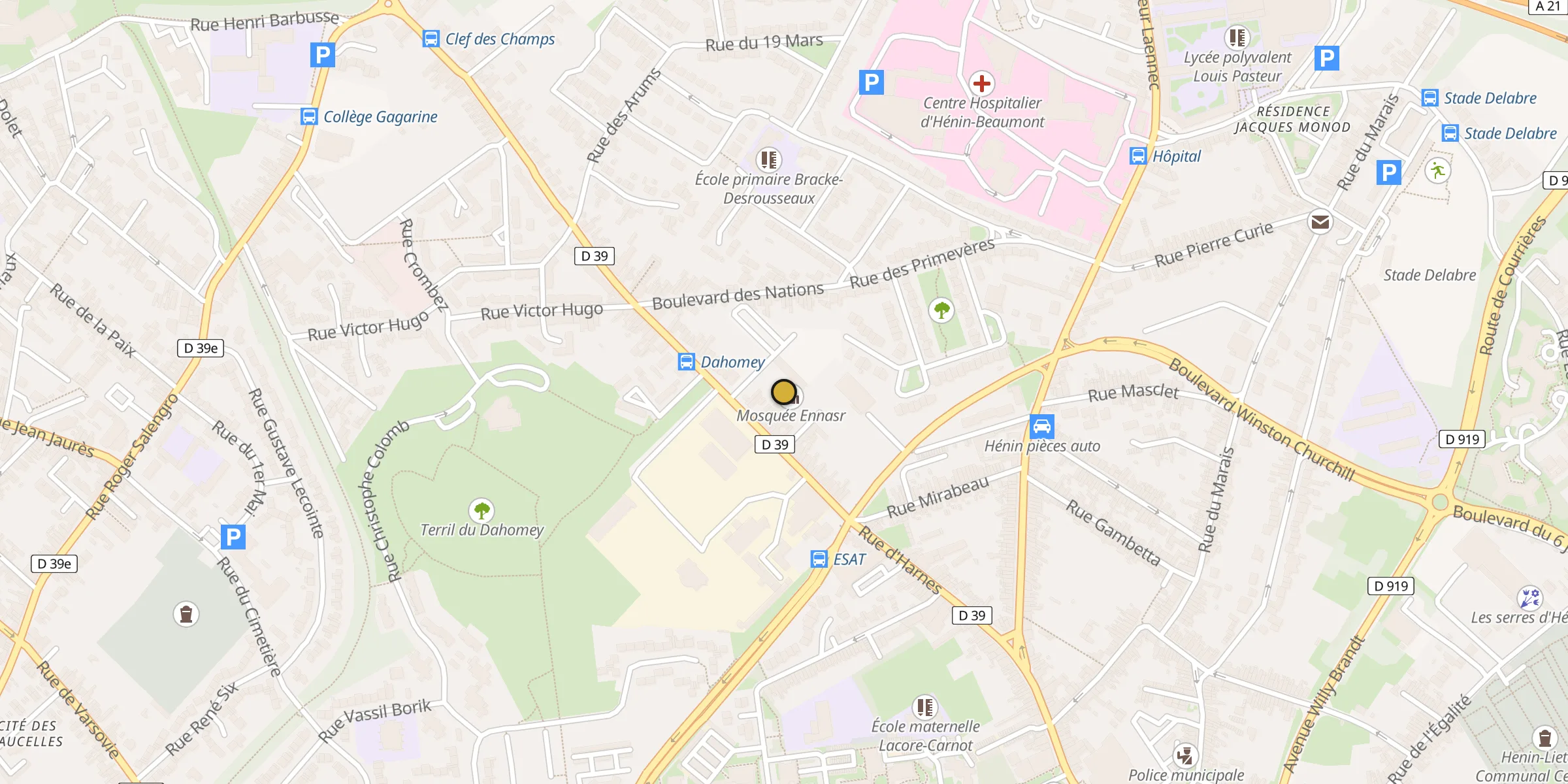 Carte des mosquées {aville}
