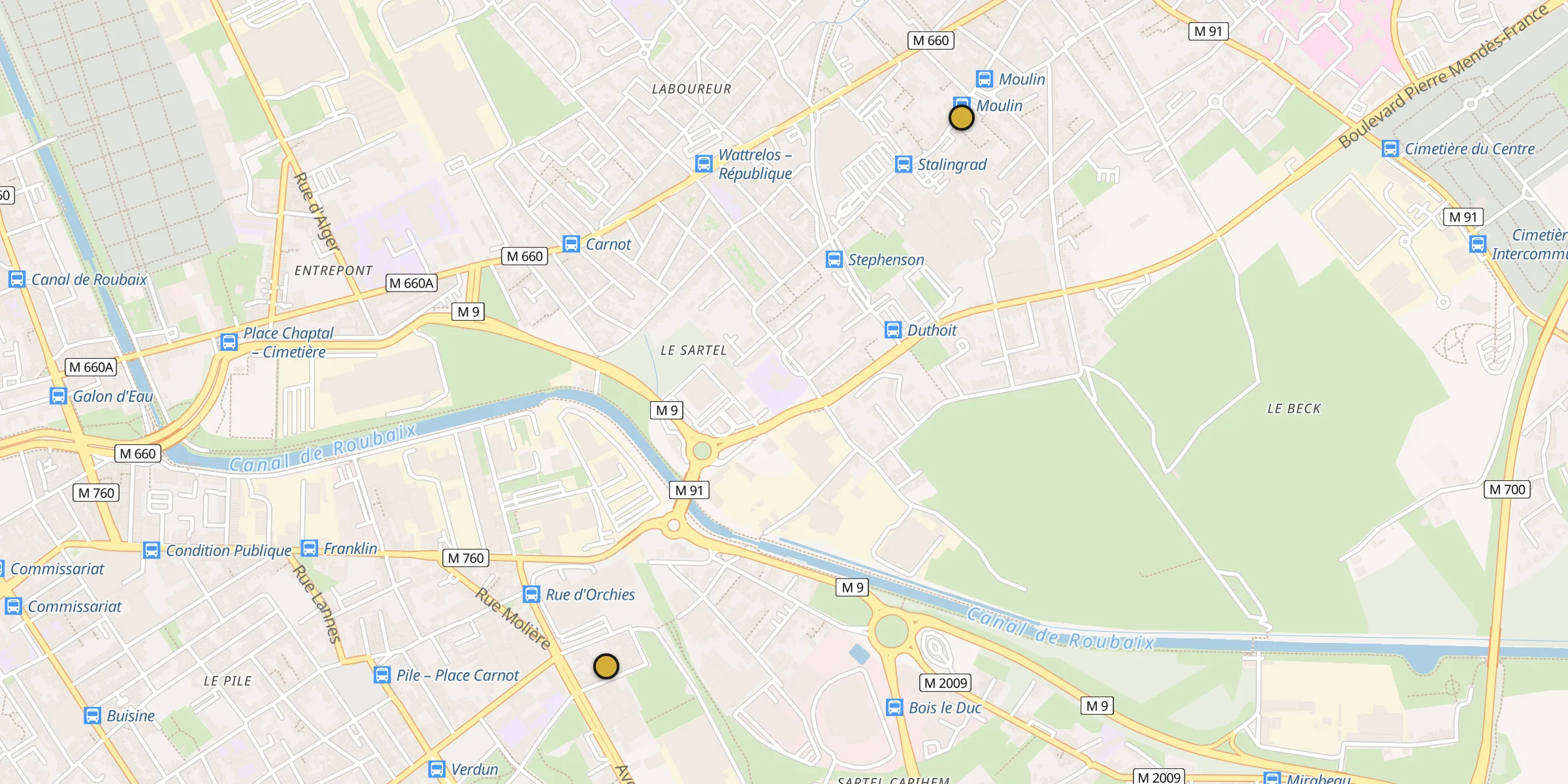 Carte des mosquées {aville}