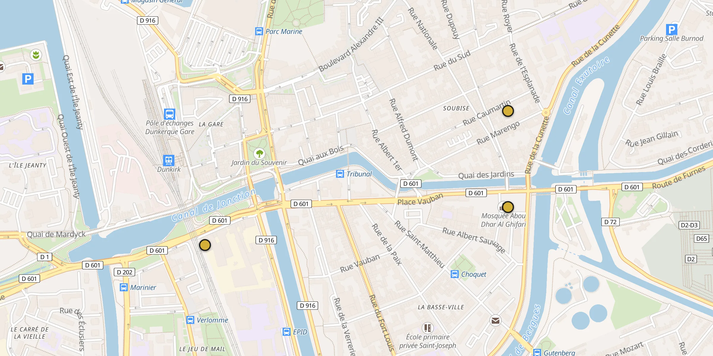 Carte des mosquées {aville}