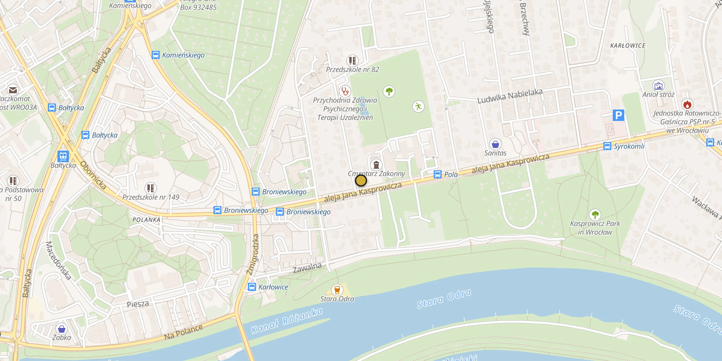 Carte des mosquées à Wrocław