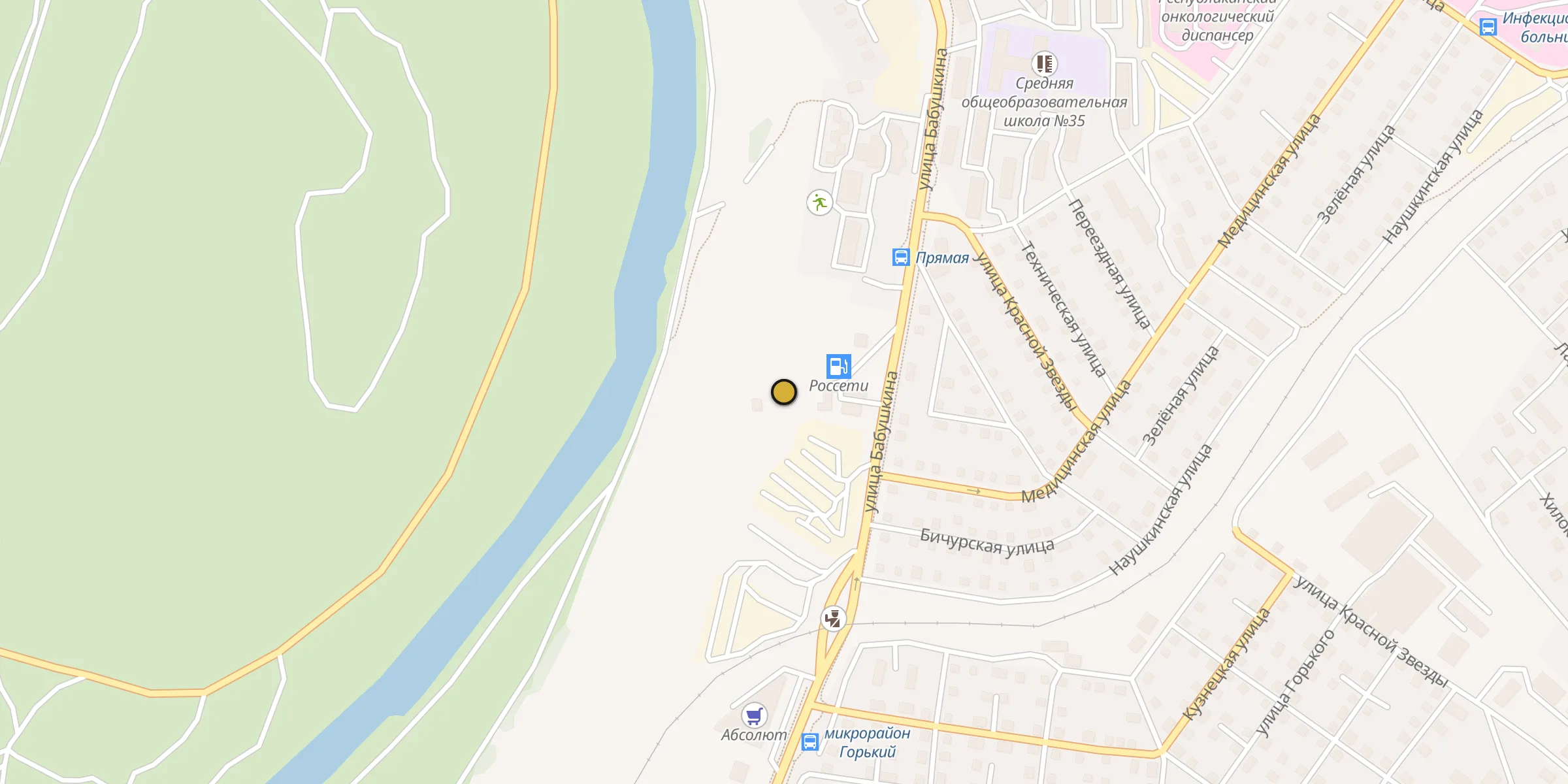 Plan des mosquées à Oulan-Oudé : cliquez sur un point pour voir la fiche