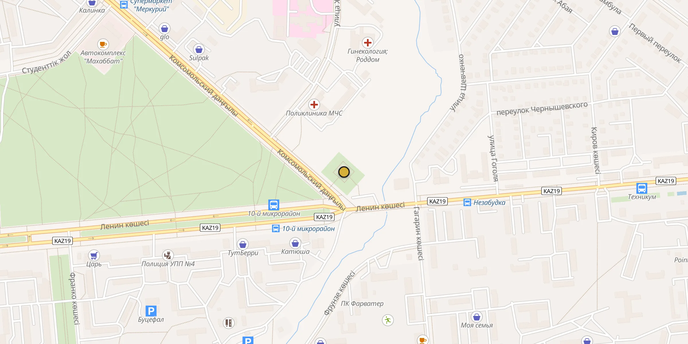 Plan des mosquées à Rudnyy : cliquez sur un point pour voir la fiche