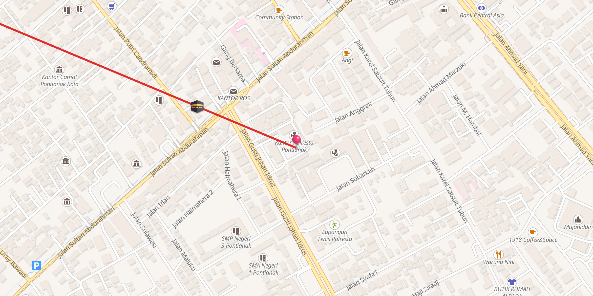 Carte de localisation : Masjid Polresta Pontianak