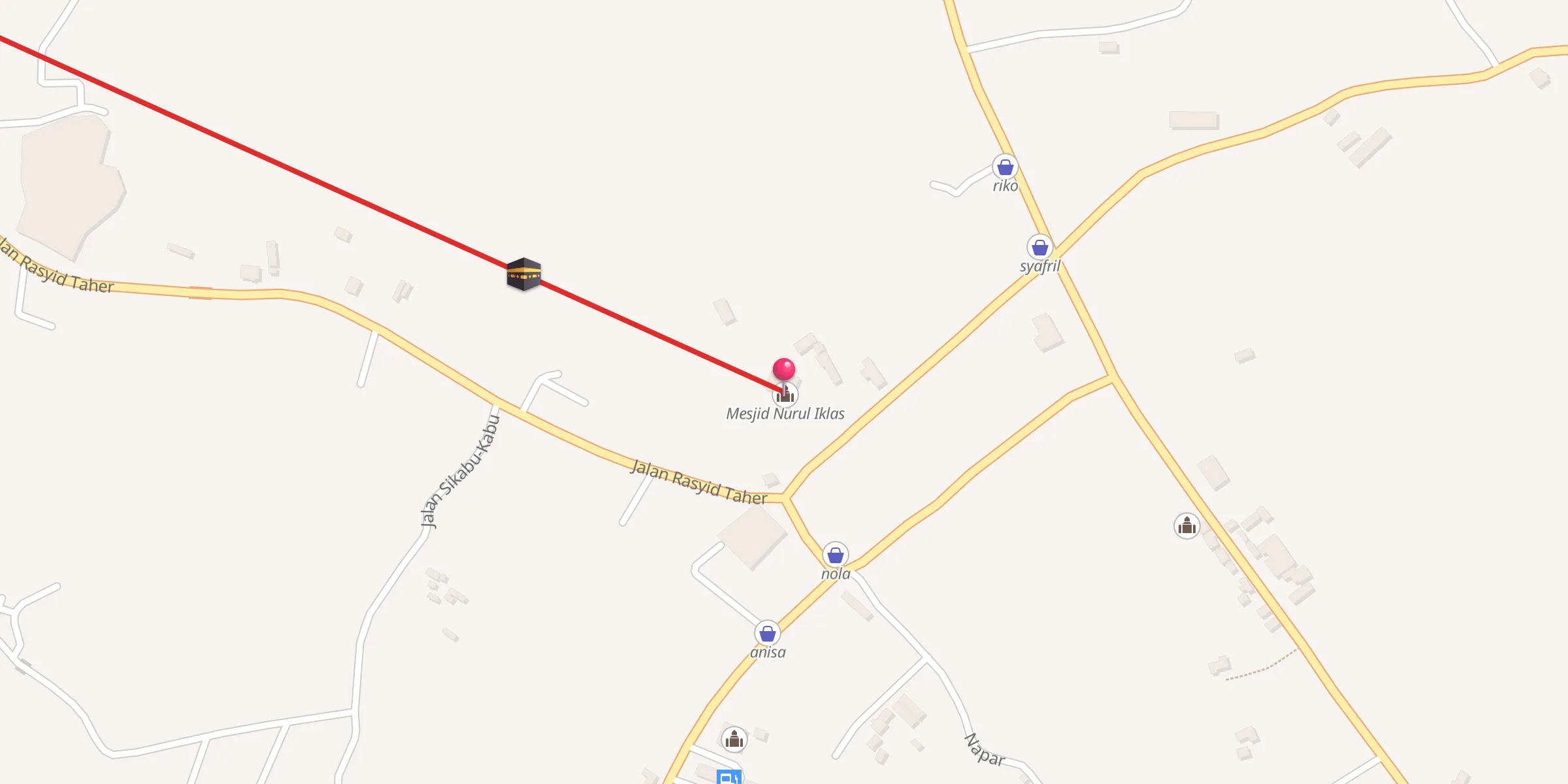 Carte de localisation : Mesjid Nurul Iklas