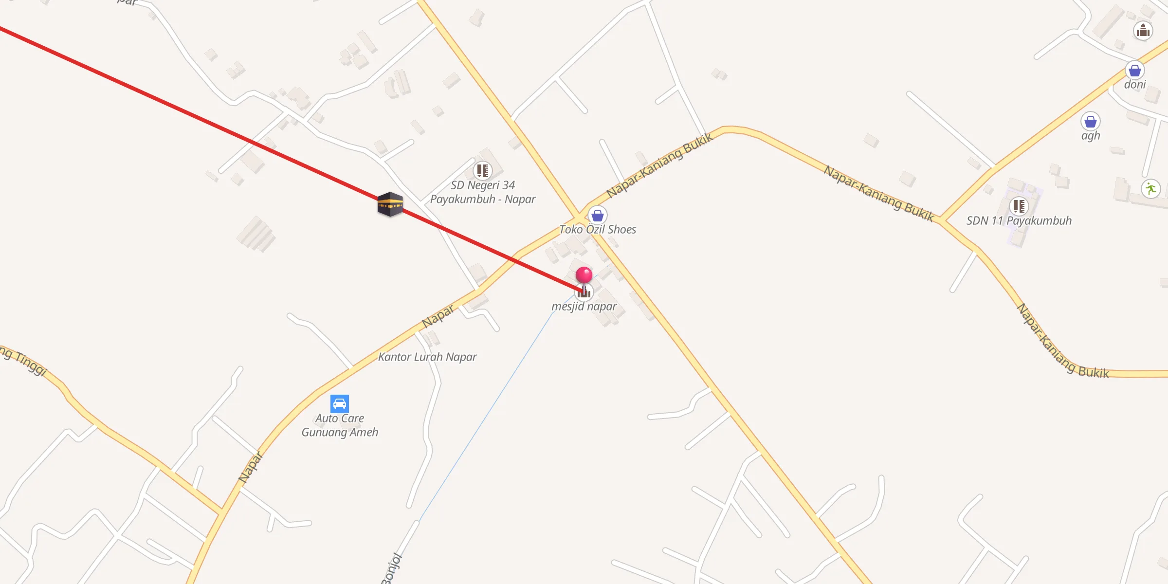 Carte de localisation : mesjid napar
