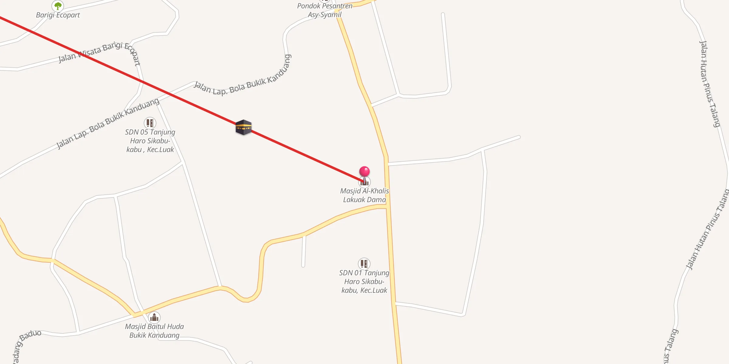 Carte de localisation : Masjid Al-Khalis Lakuak Dama
